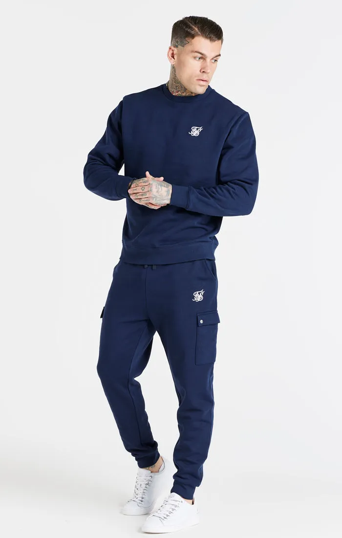 Navy Essential Crew Sweatshirt sold by Siksilk product image thumbnail 4