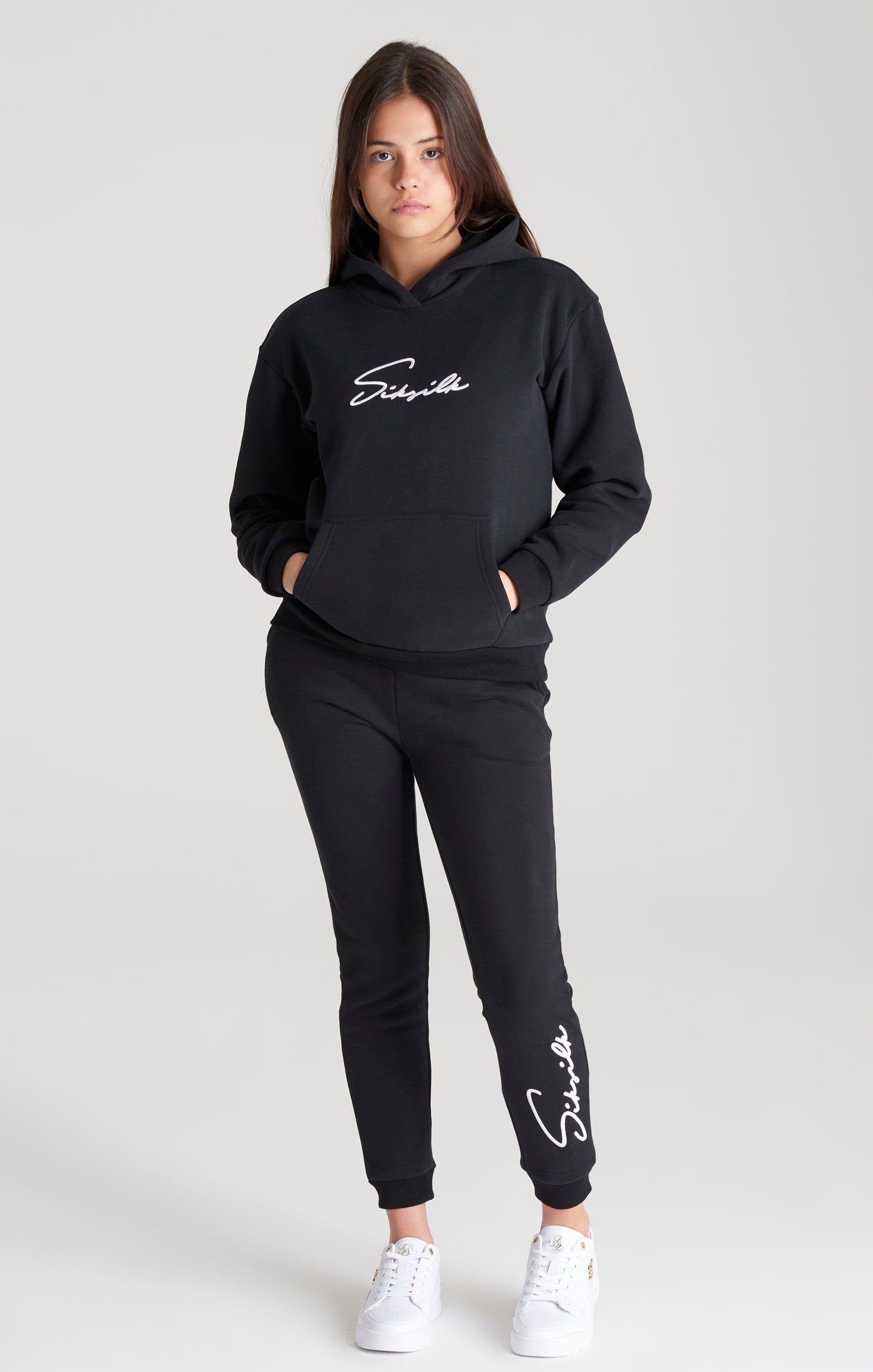 Girls Black Signature Overhead Hoodie sold by Siksilk product image thumbnail 6