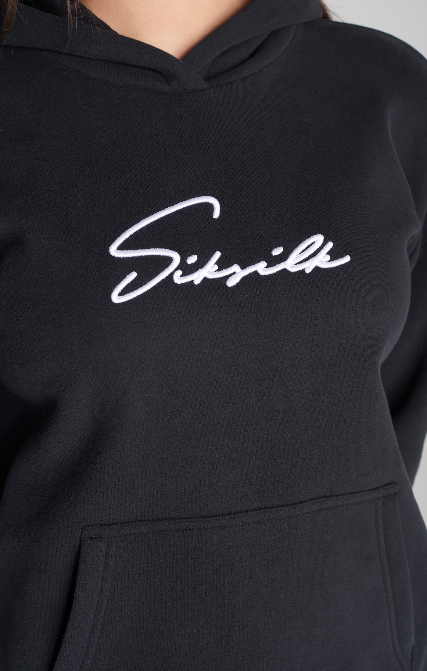 Girls Black Signature Overhead Hoodie sold by Siksilk product image thumbnail 3