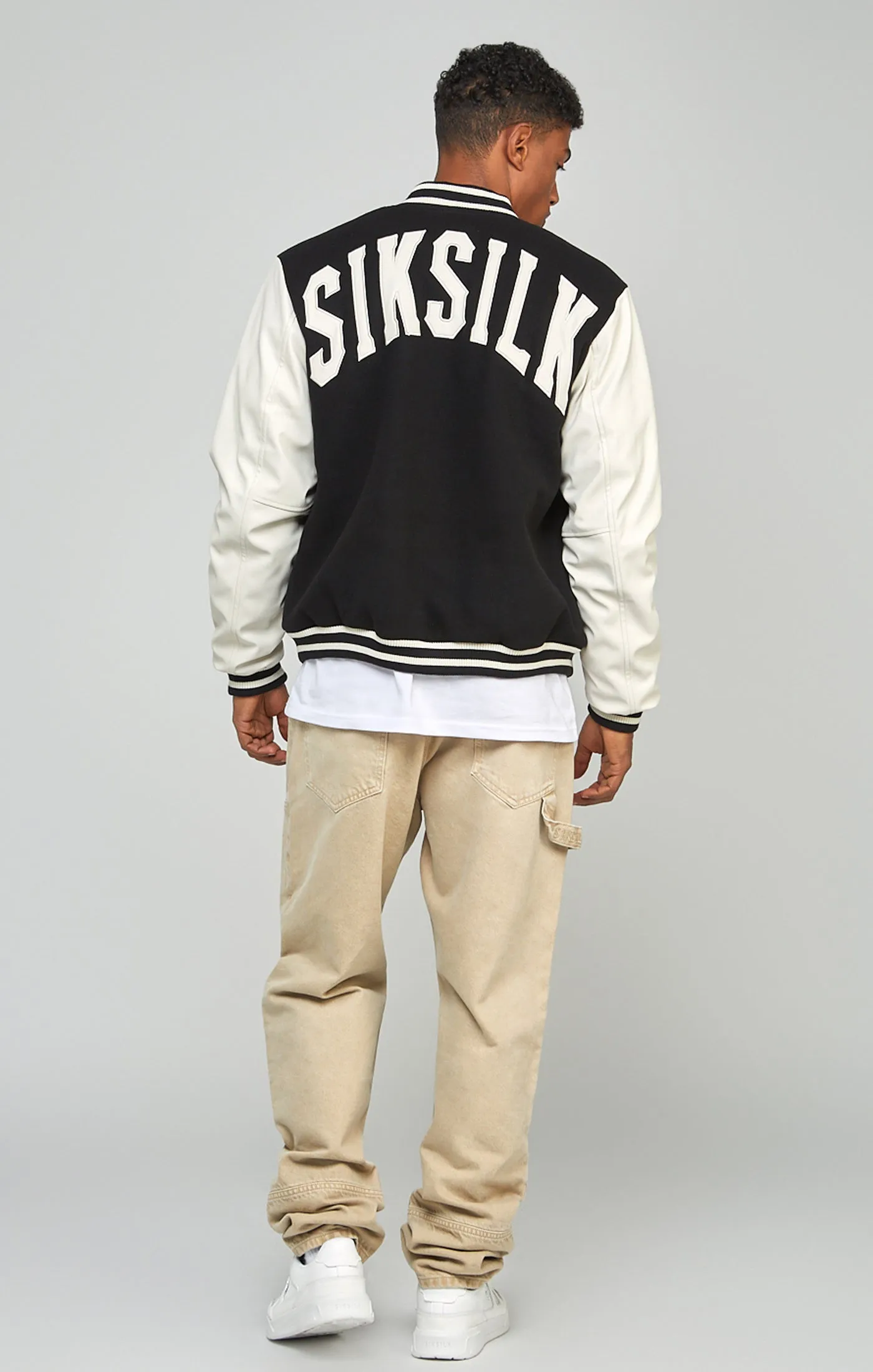 Black Varsity Jacket sold by Siksilk product image thumbnail 5