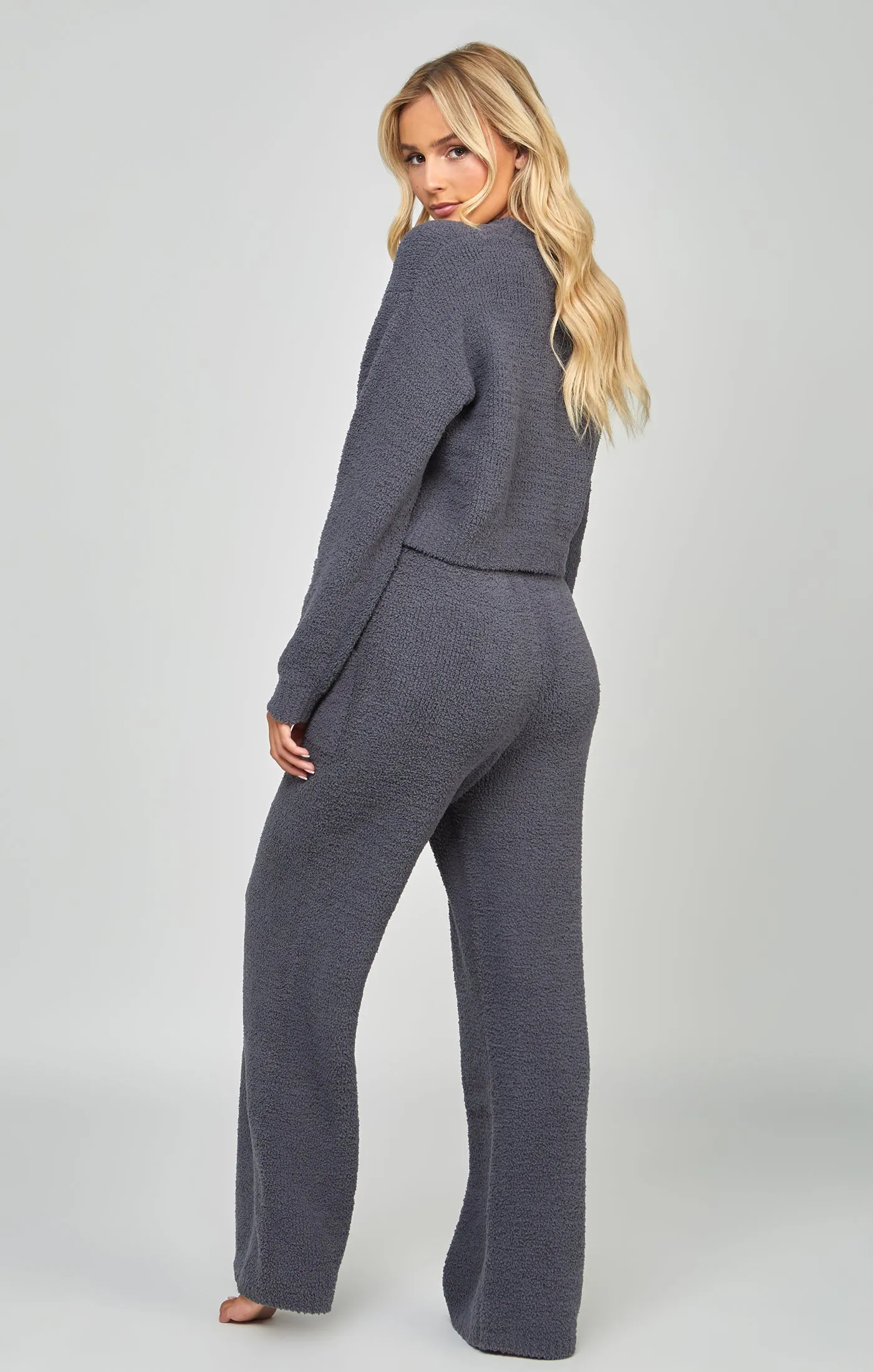 Charcoal Cropped Lounge Sweat sold by Siksilk product image thumbnail 5