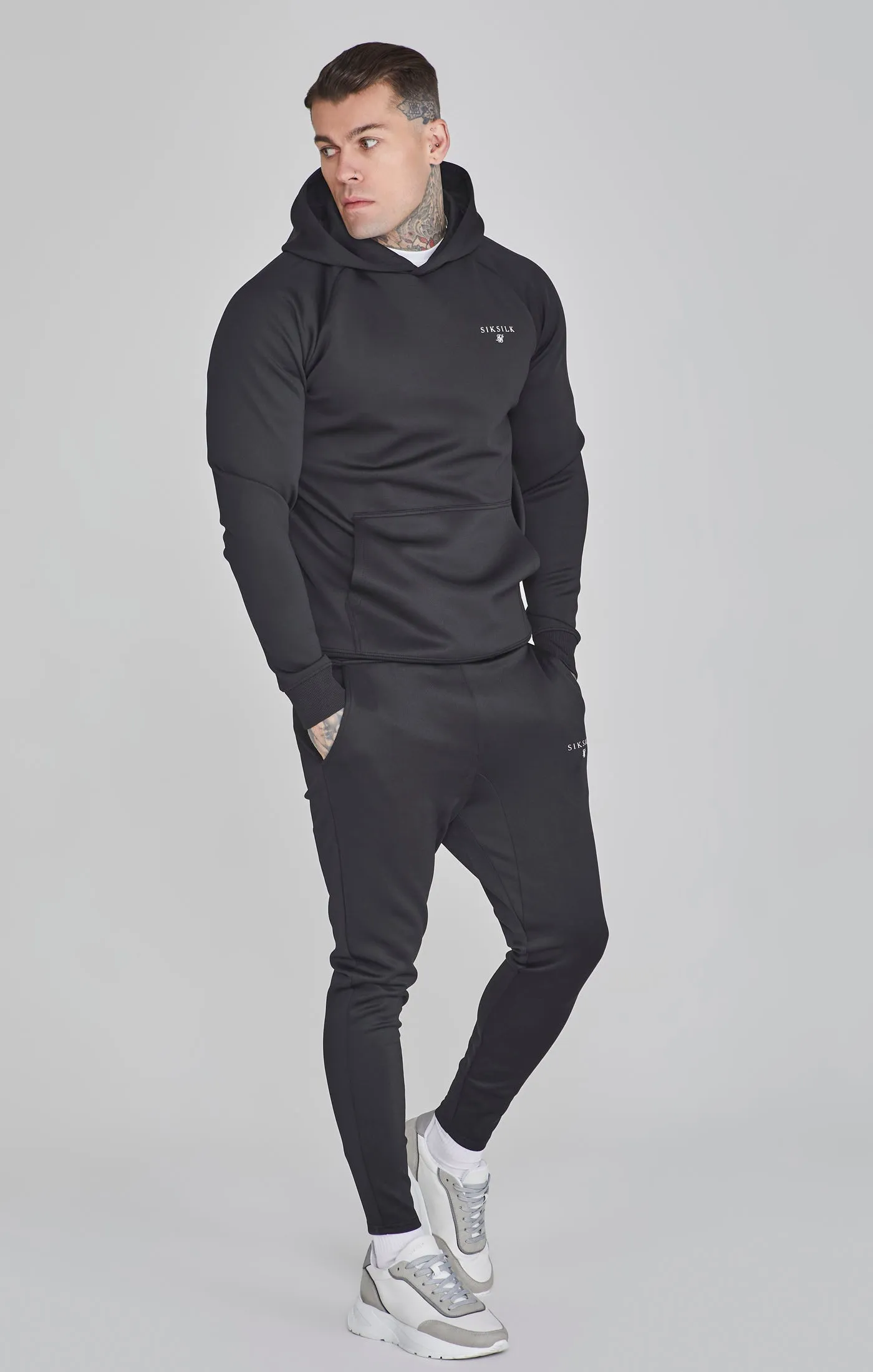 Black Muscle Fit Hoodie sold by Siksilk product image thumbnail 4