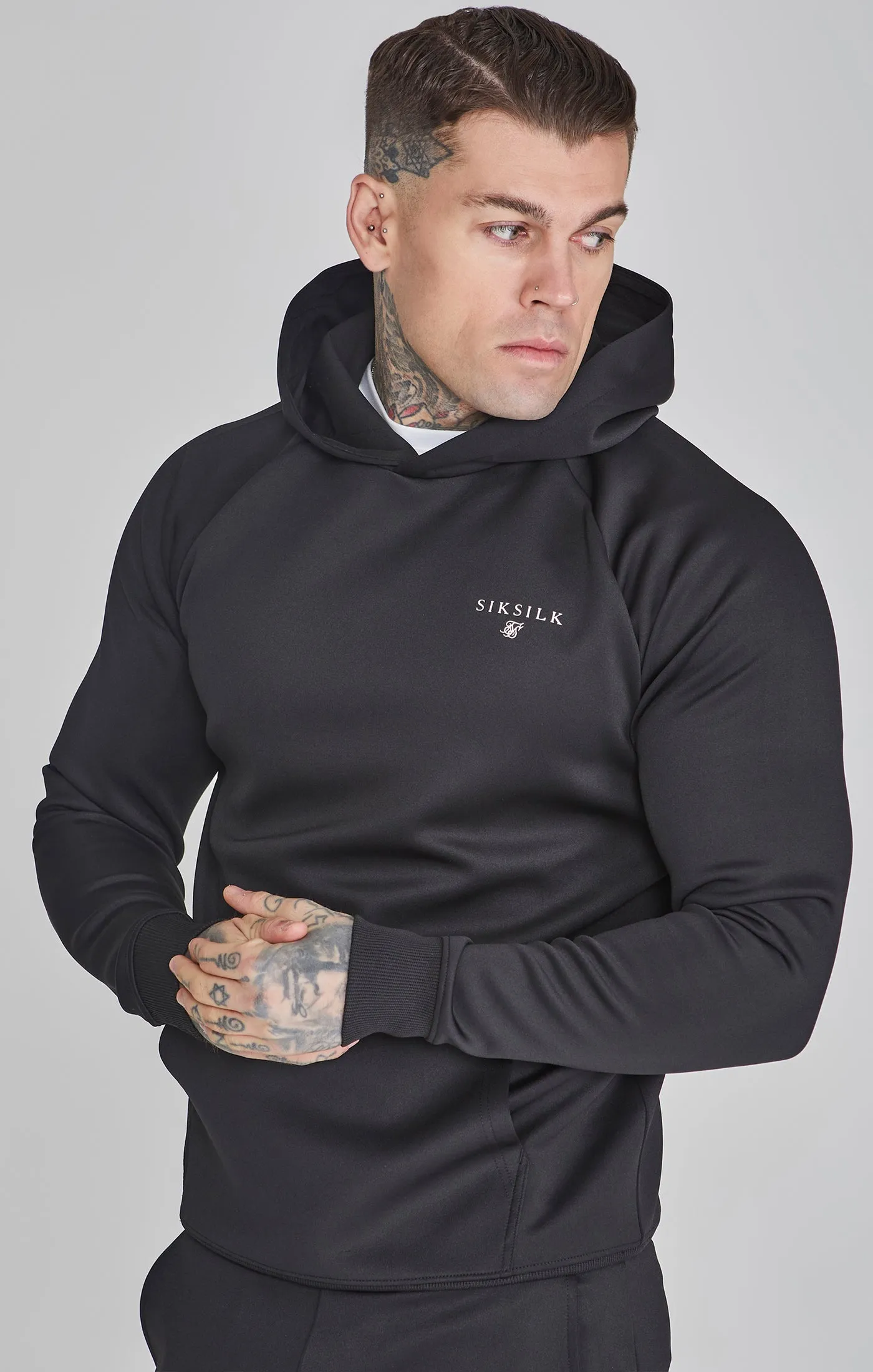 Black Muscle Fit Hoodie sold by Siksilk