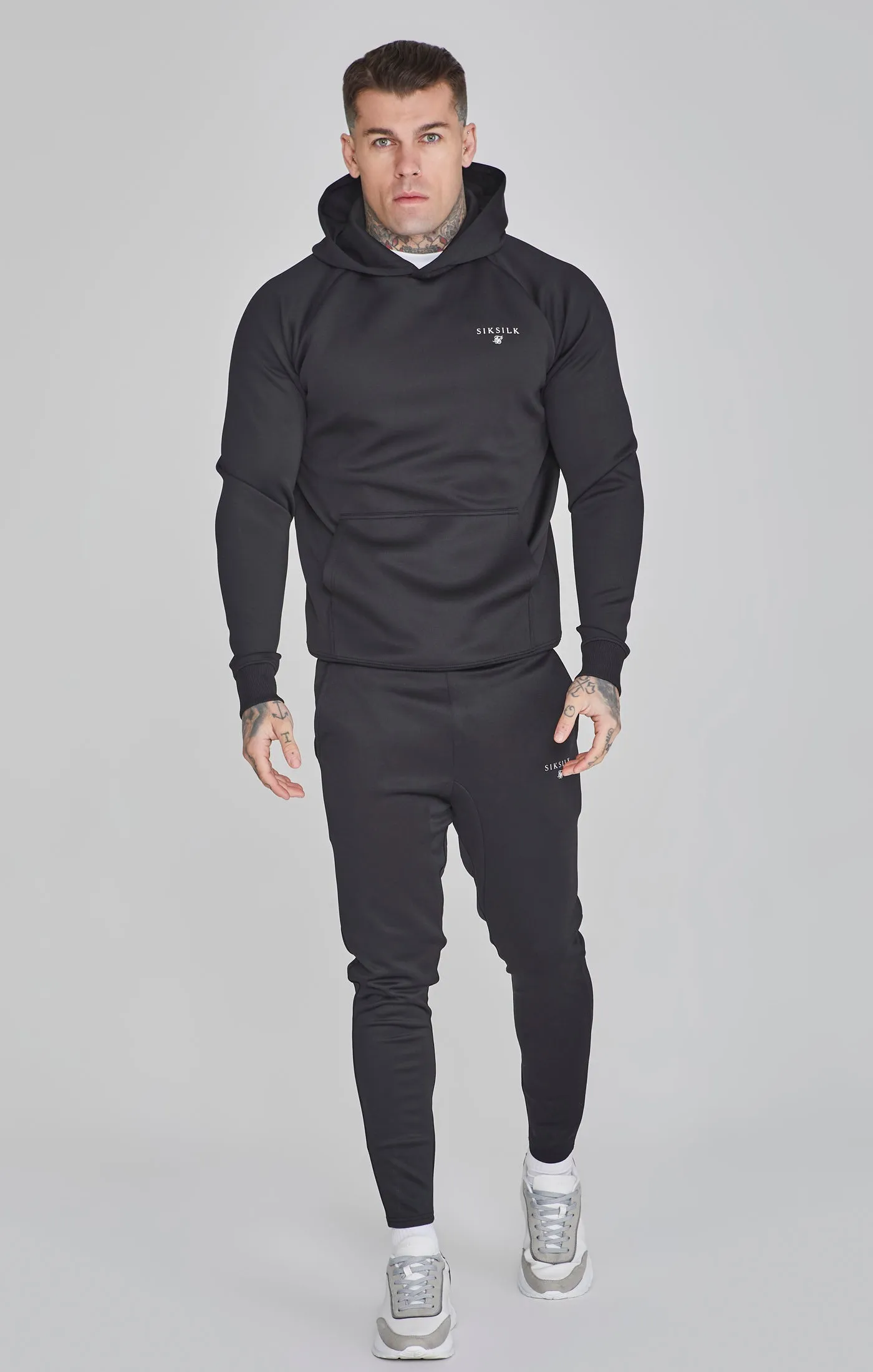 Black Muscle Fit Hoodie sold by Siksilk product image thumbnail 2