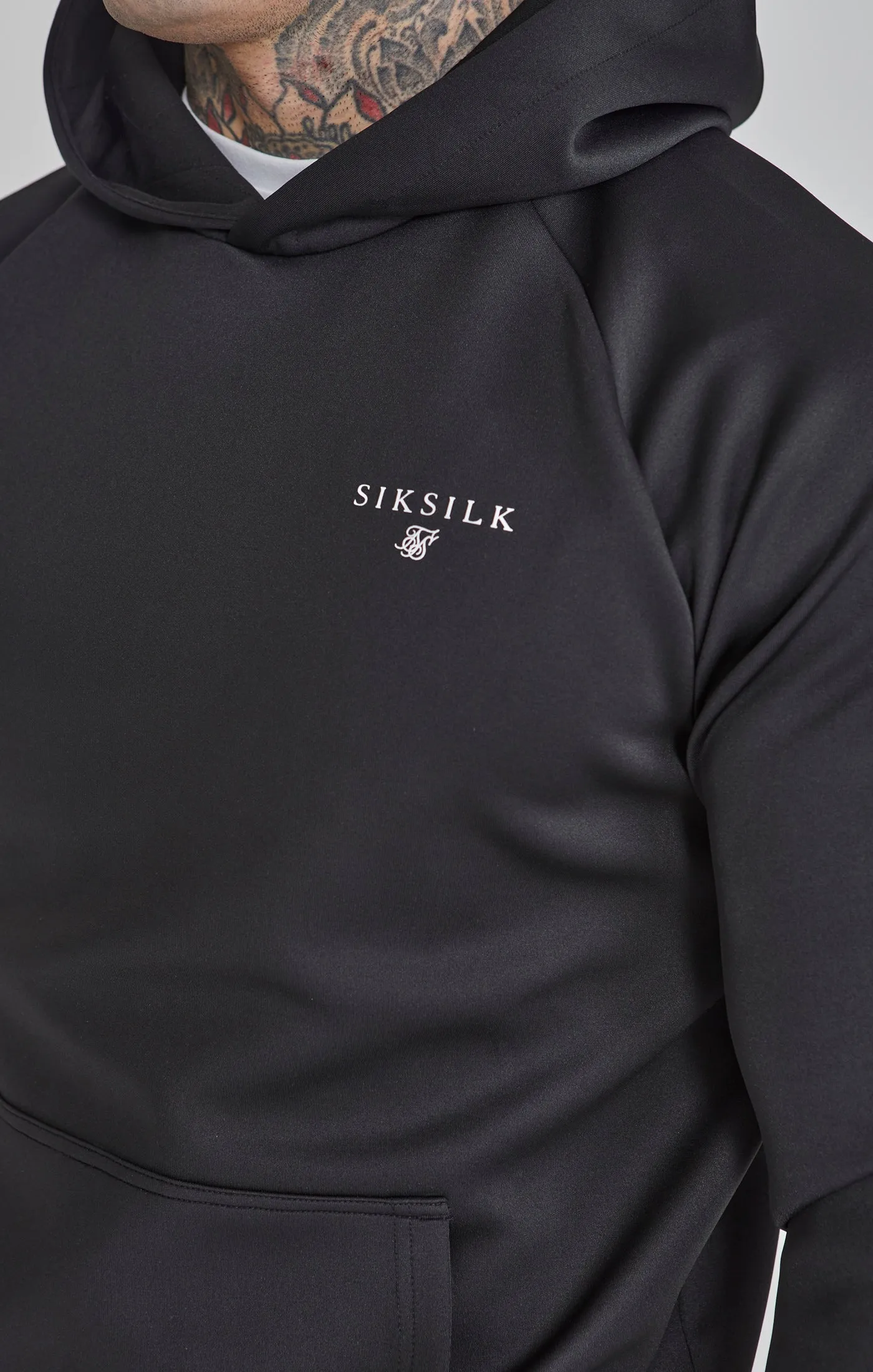 Black Muscle Fit Hoodie sold by Siksilk product image thumbnail 3
