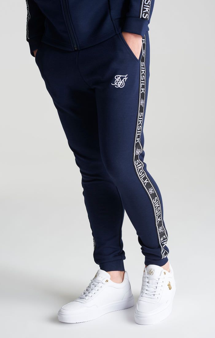 Boys Navy Poly Taped Tracksuit sold by Siksilk product image thumbnail 9