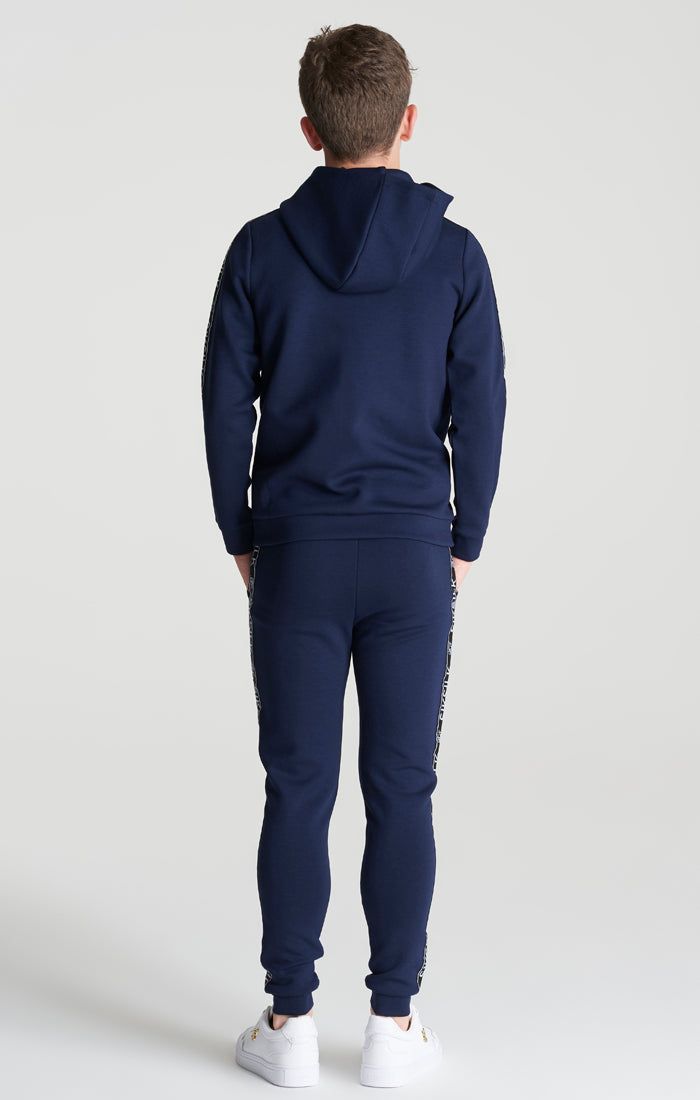 Boys Navy Poly Taped Tracksuit sold by Siksilk product image thumbnail 3