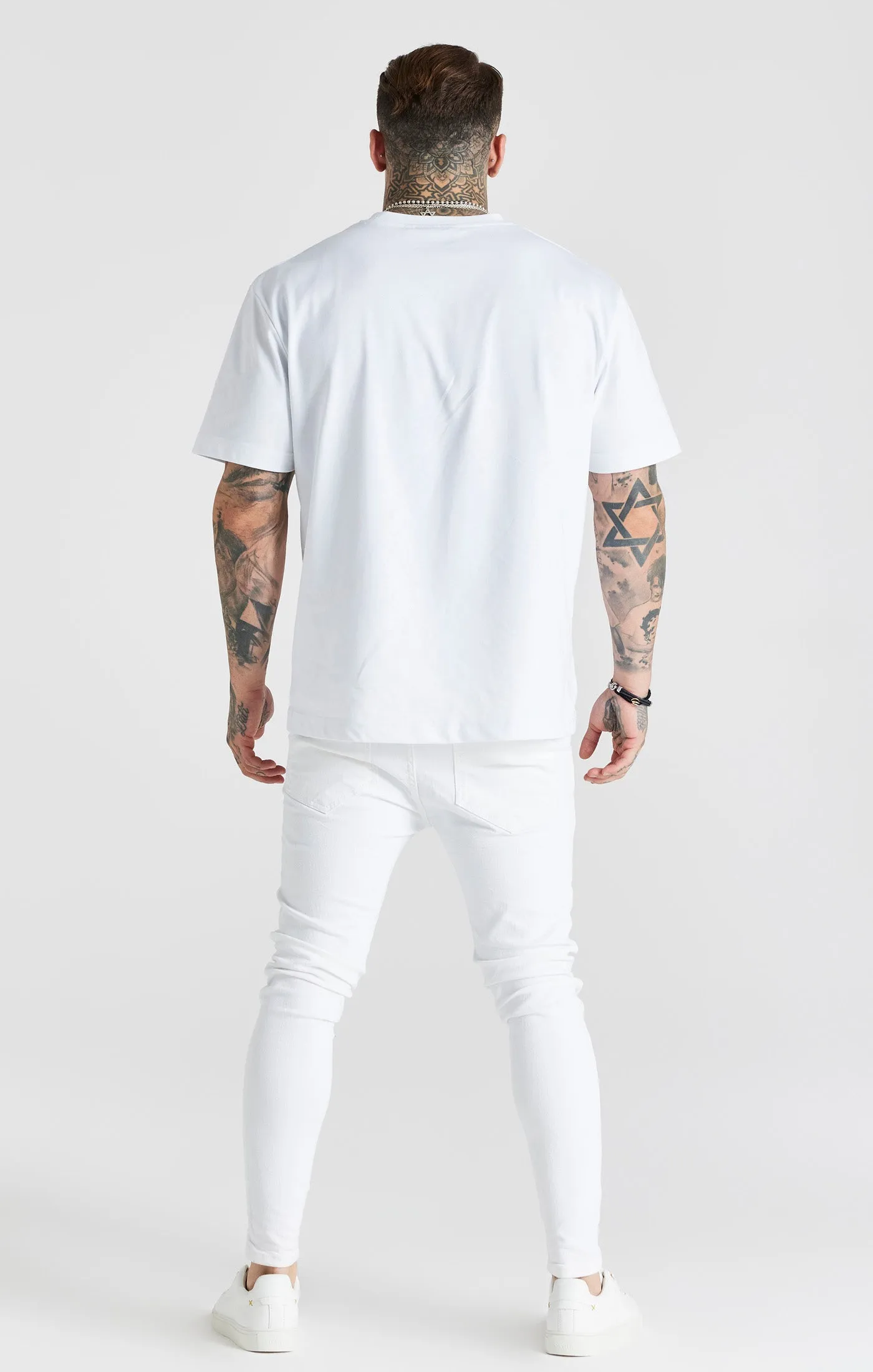 White Essential Distressed Skinny Jean sold by Siksilk product image thumbnail 5