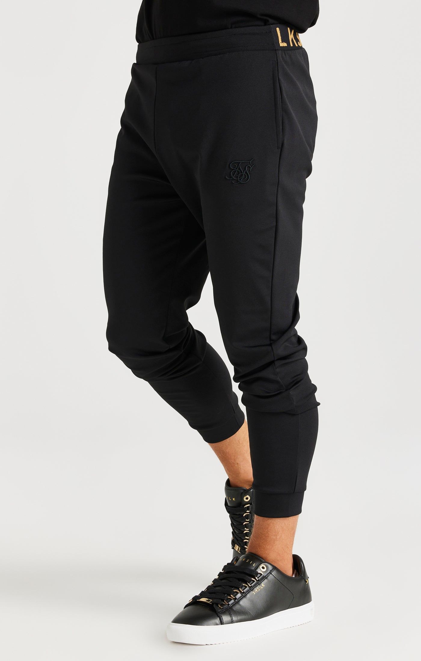 SikSilk Taped Joggers - Black sold by Siksilk