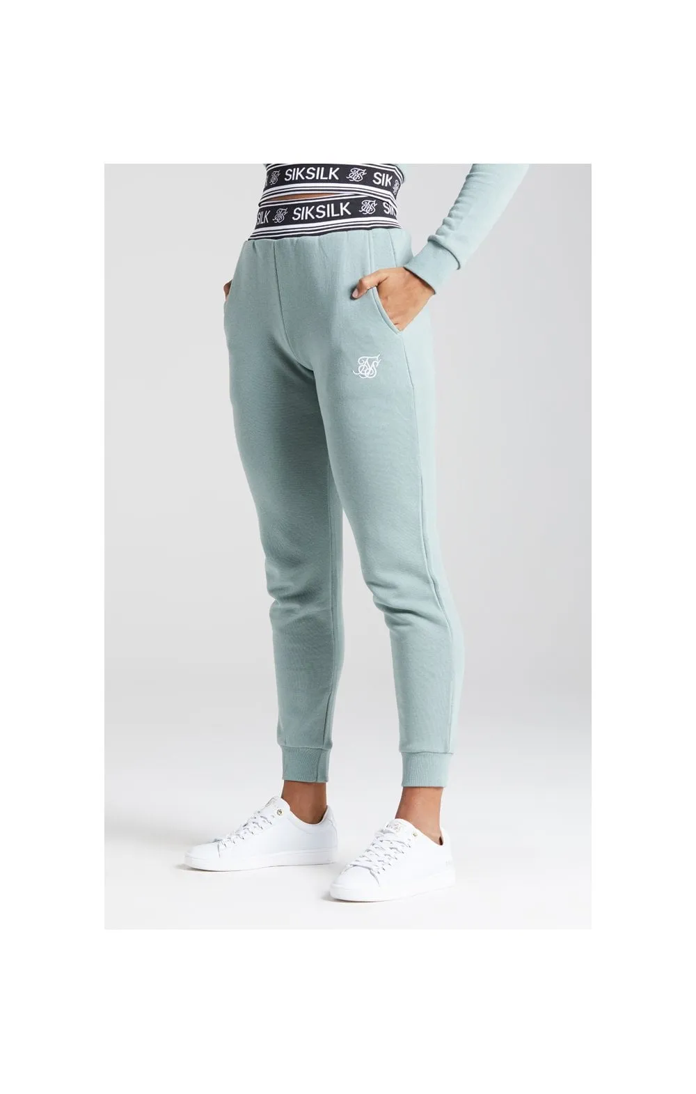 SikSilk Logo Ribbed Track Pant - Sage sold by Siksilk product image thumbnail 2