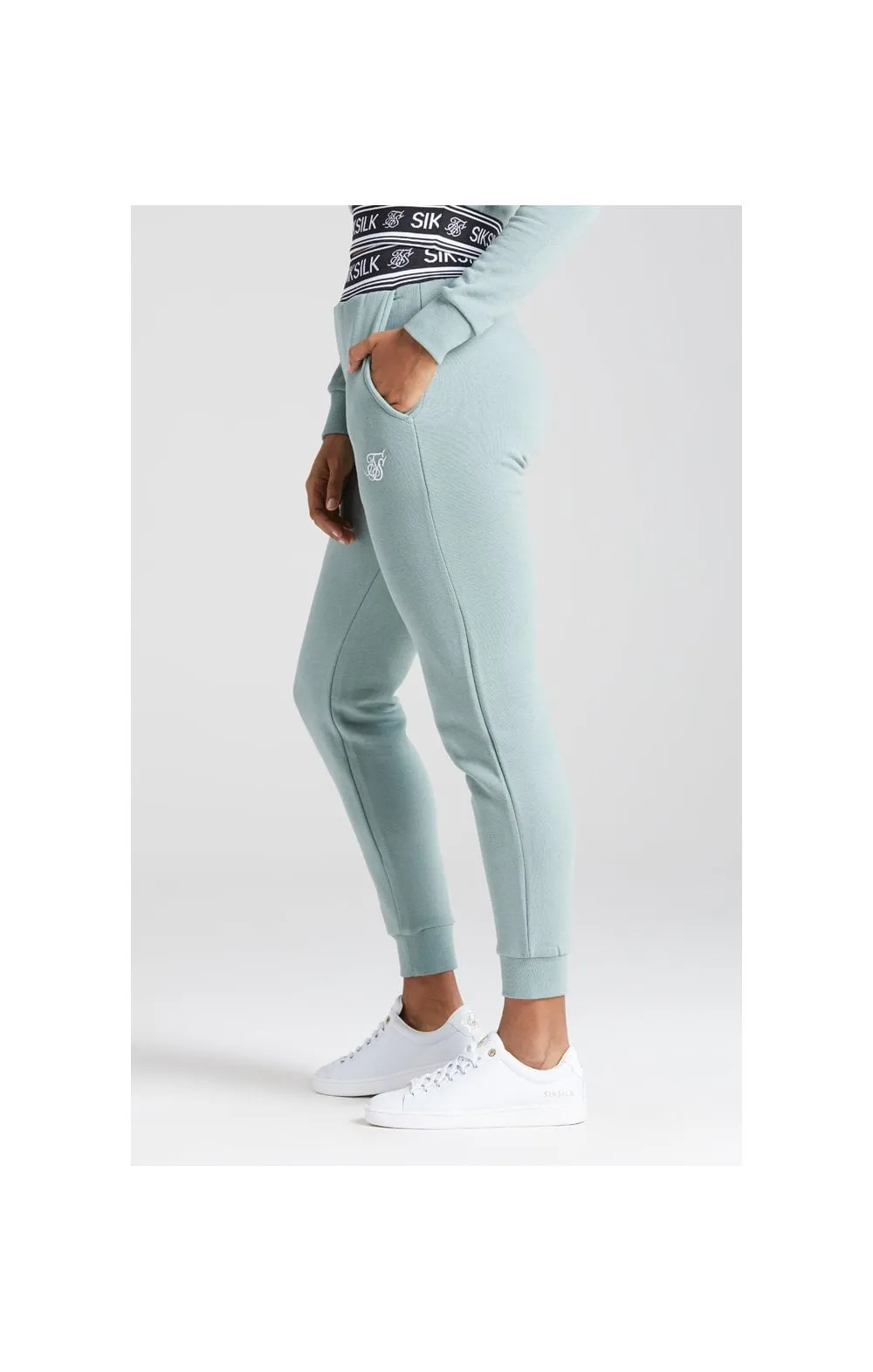 SikSilk Logo Ribbed Track Pant - Sage sold by Siksilk product image thumbnail 3
