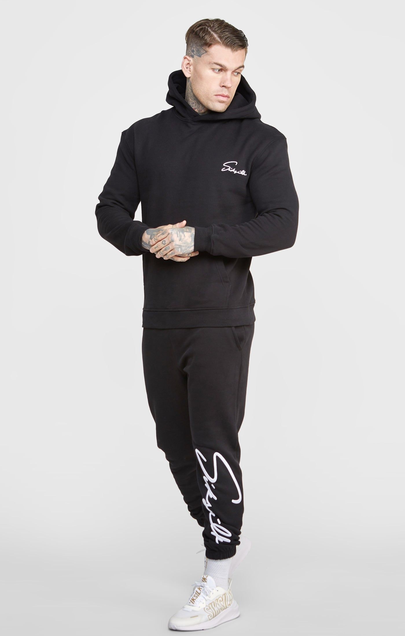 Script Embroidery Hood sold by Siksilk product image thumbnail 3