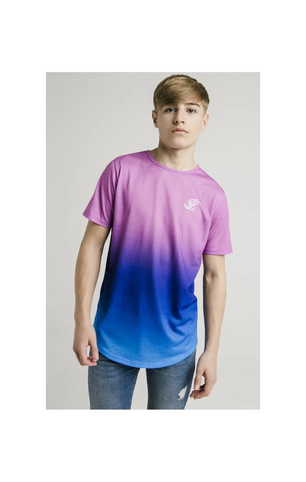 Illusive London Fade Tee - Pink & Blue sold by Siksilk