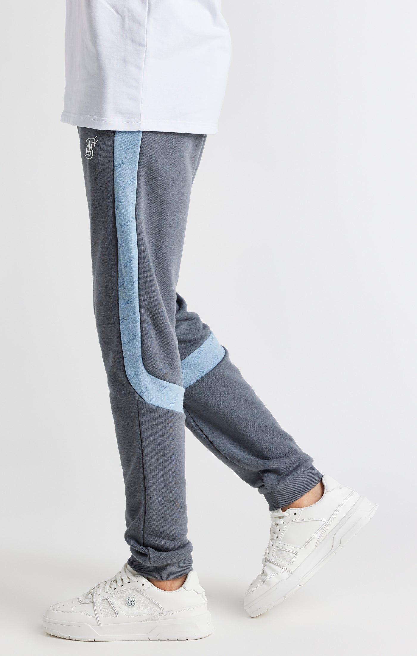 Boys Grey Printed Panel Jogger sold by Siksilk product image thumbnail 2