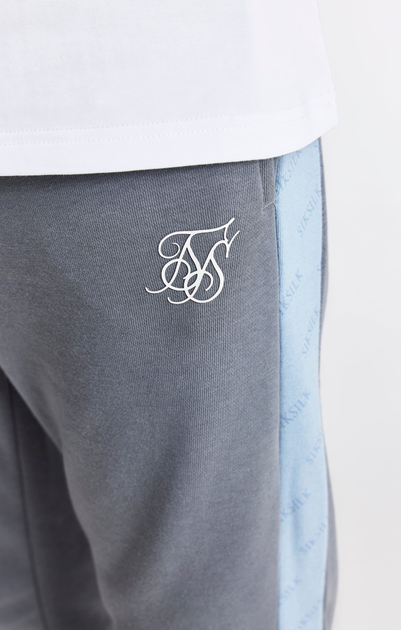 Boys Grey Printed Panel Jogger sold by Siksilk product image thumbnail 6