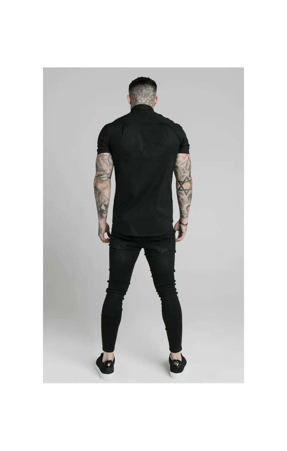 SikSilk S/S Standard Collar Shirt - Black sold by Siksilk product image thumbnail 4