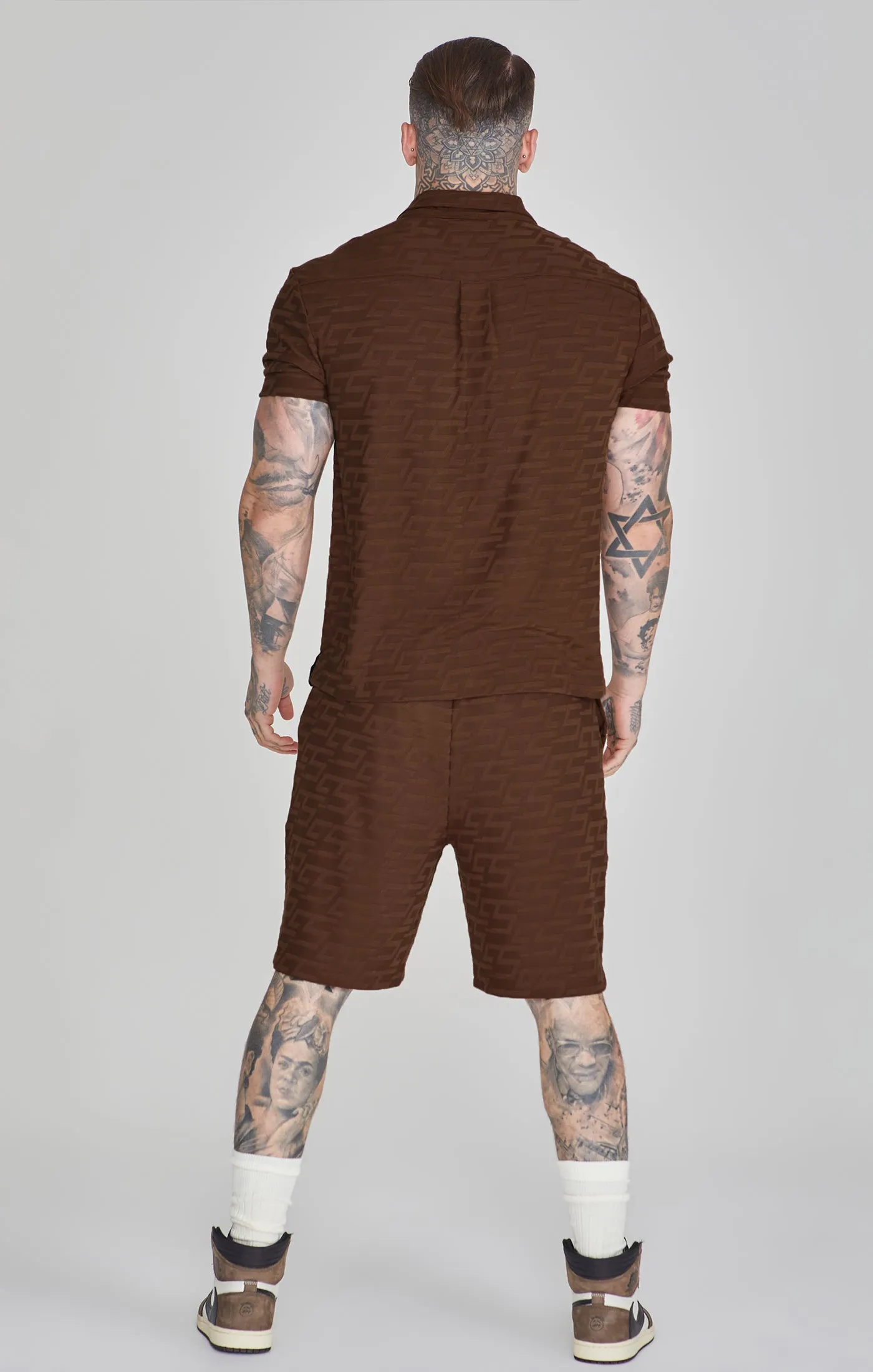 Brown Towelling Shorts sold by Siksilk product image thumbnail 5