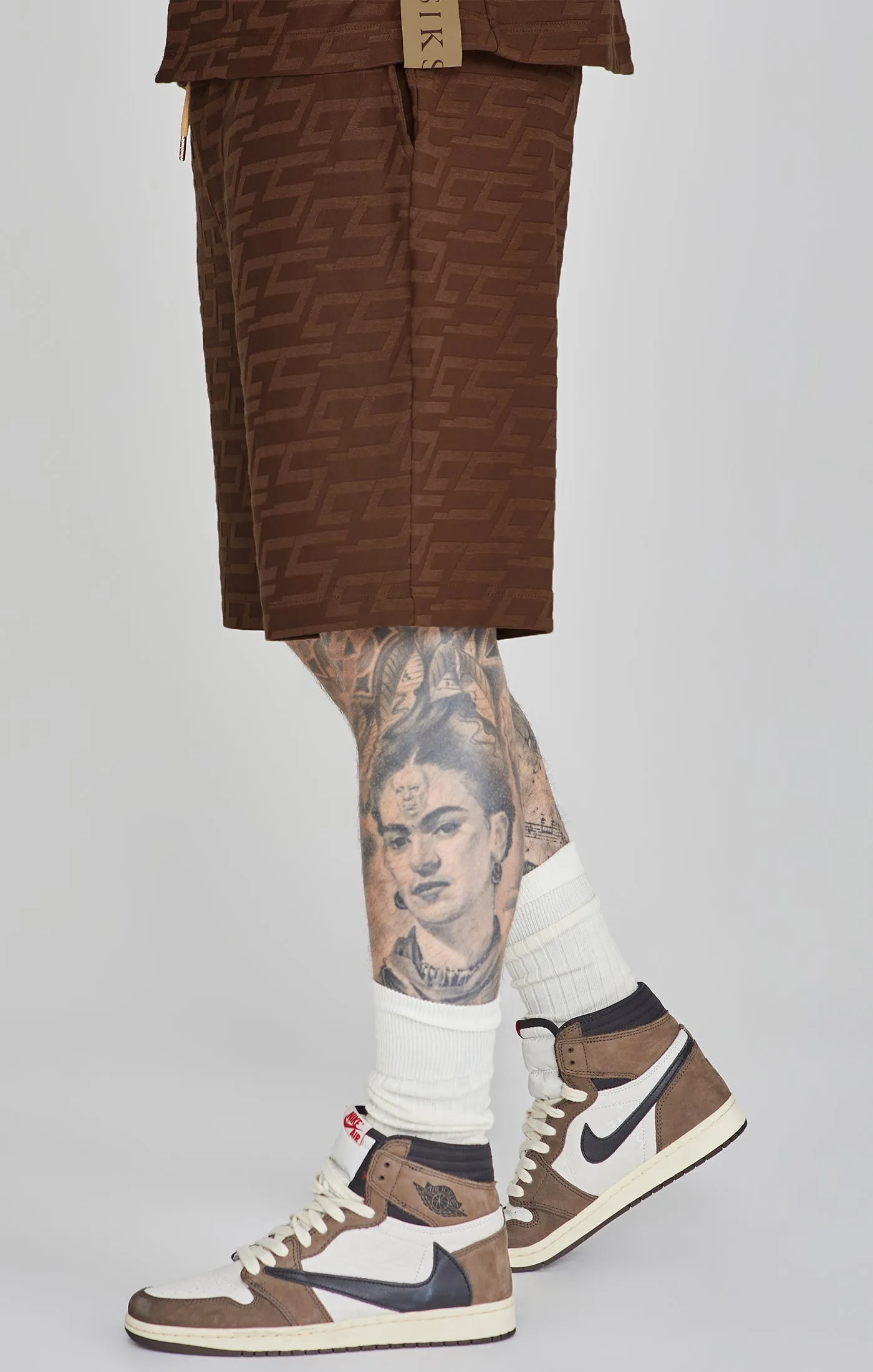 Brown Towelling Shorts sold by Siksilk product image thumbnail 3