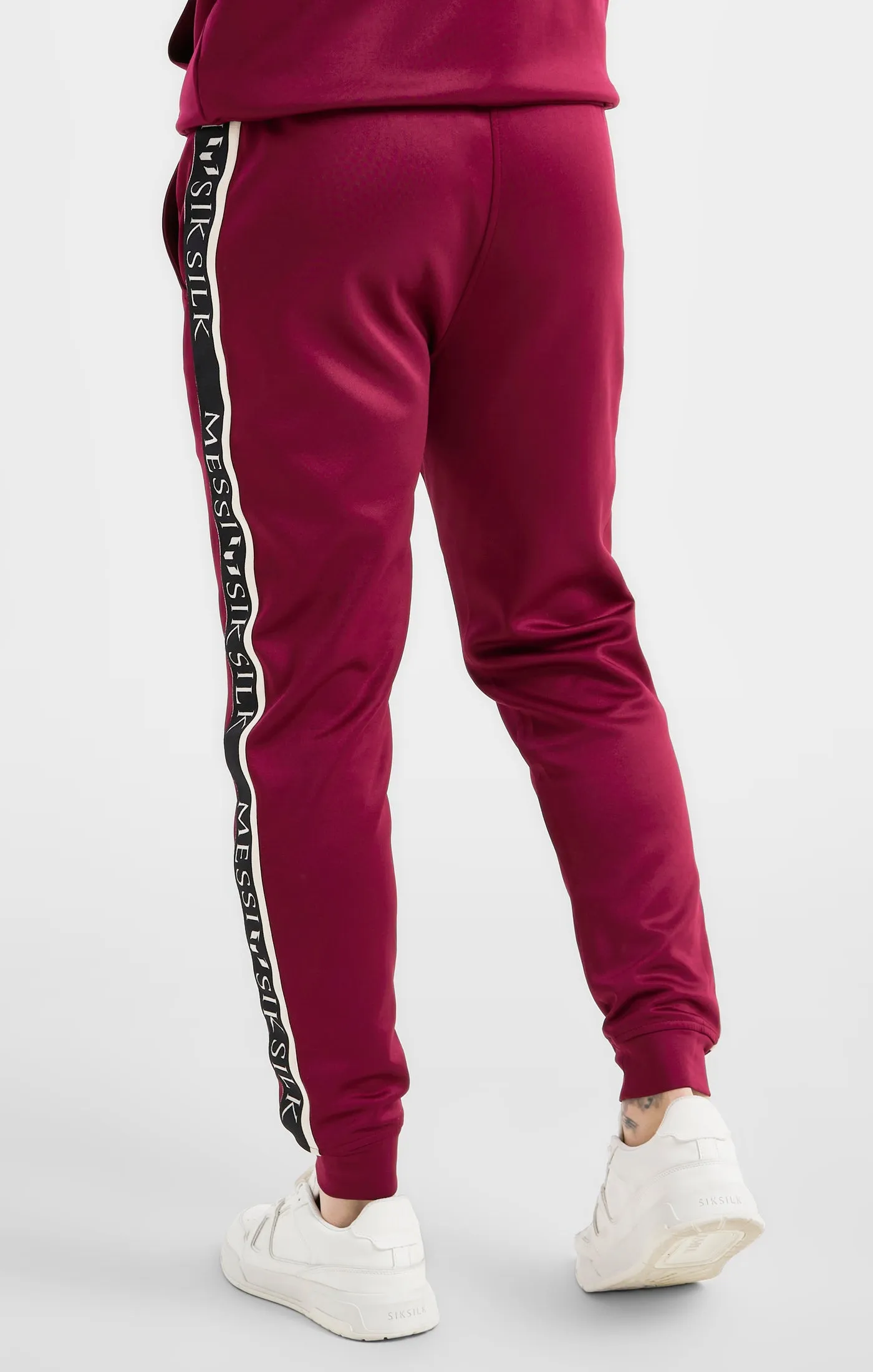 Messi x SikSilk Taped Pant - Burgundy sold by Siksilk product image thumbnail 4