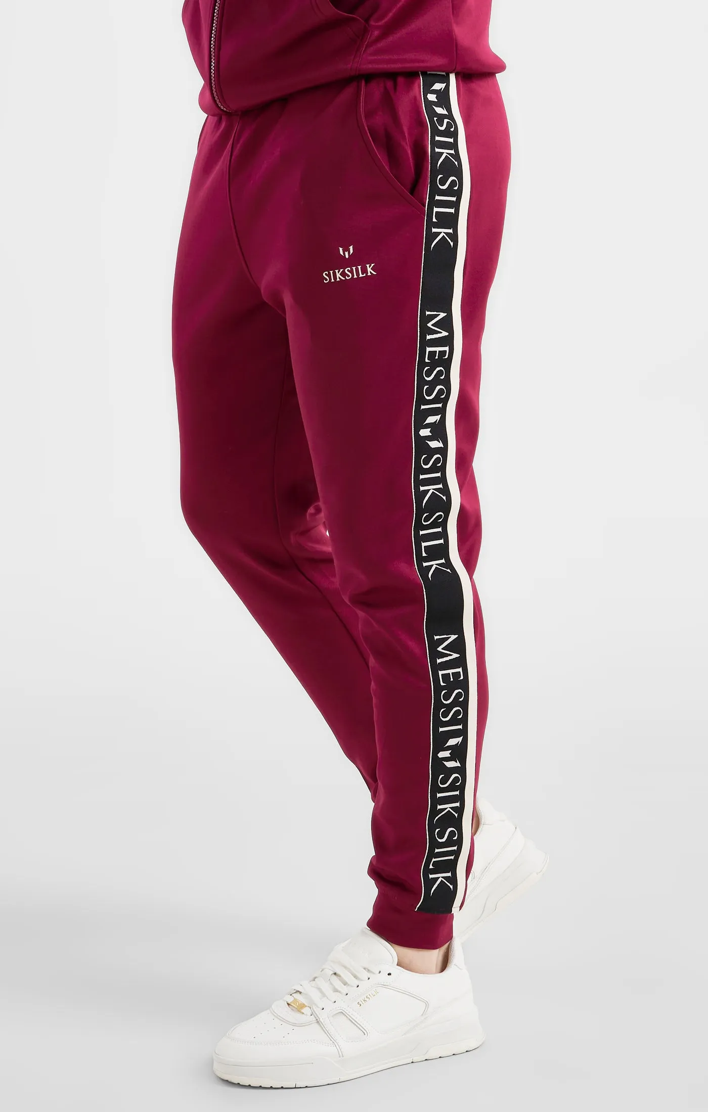 Messi x SikSilk Taped Pant - Burgundy sold by Siksilk