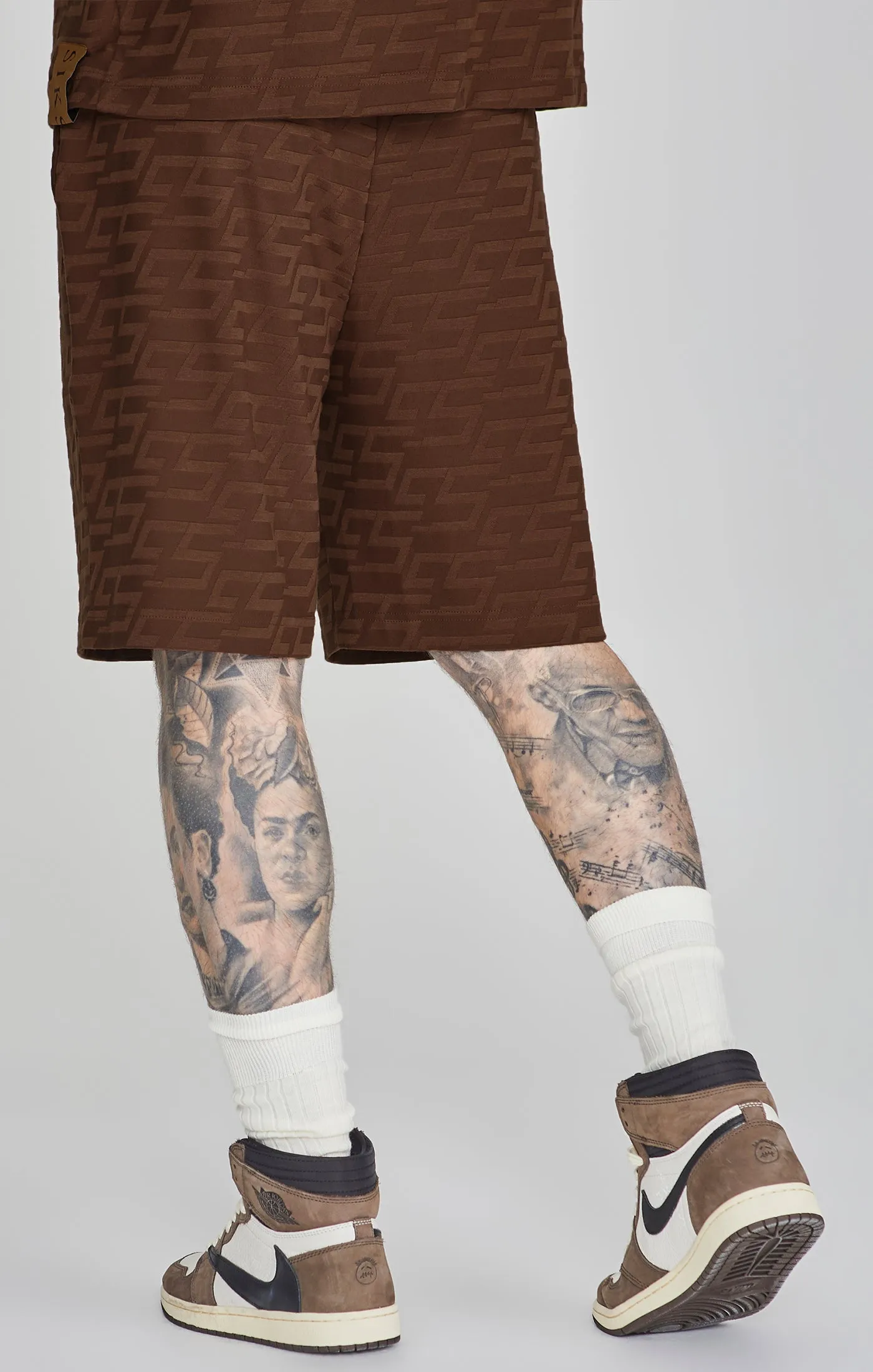 Brown Towelling Shorts sold by Siksilk product image thumbnail 4