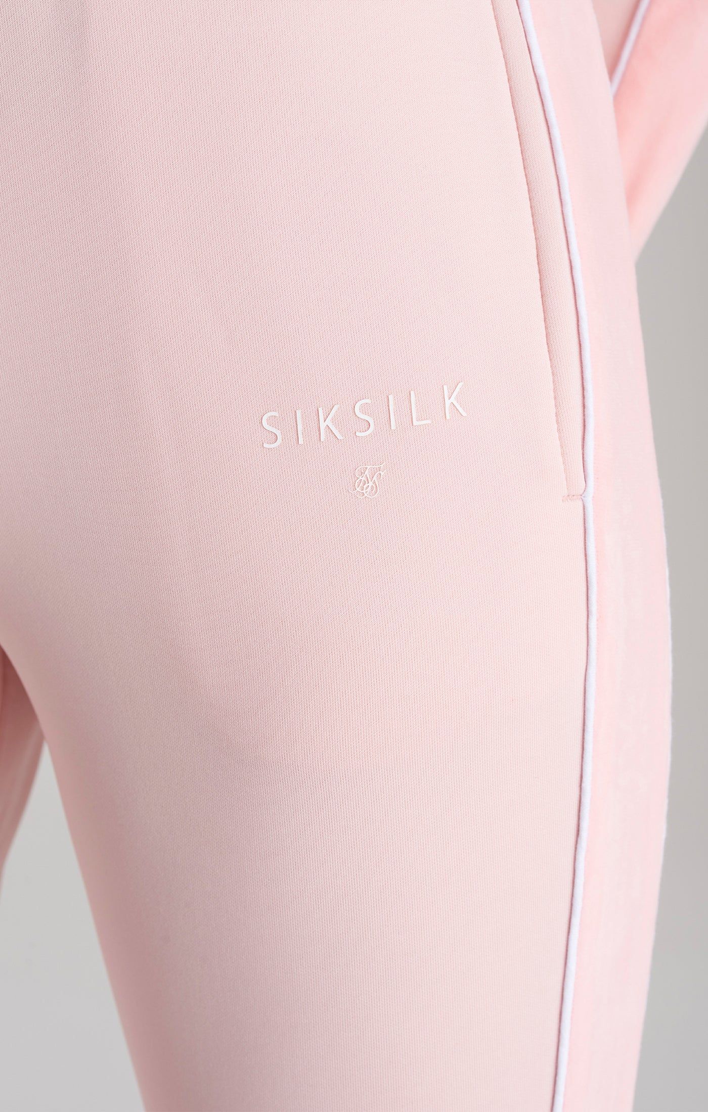 Girls Pink Velour Taped Track Pant sold by Siksilk product image thumbnail 3