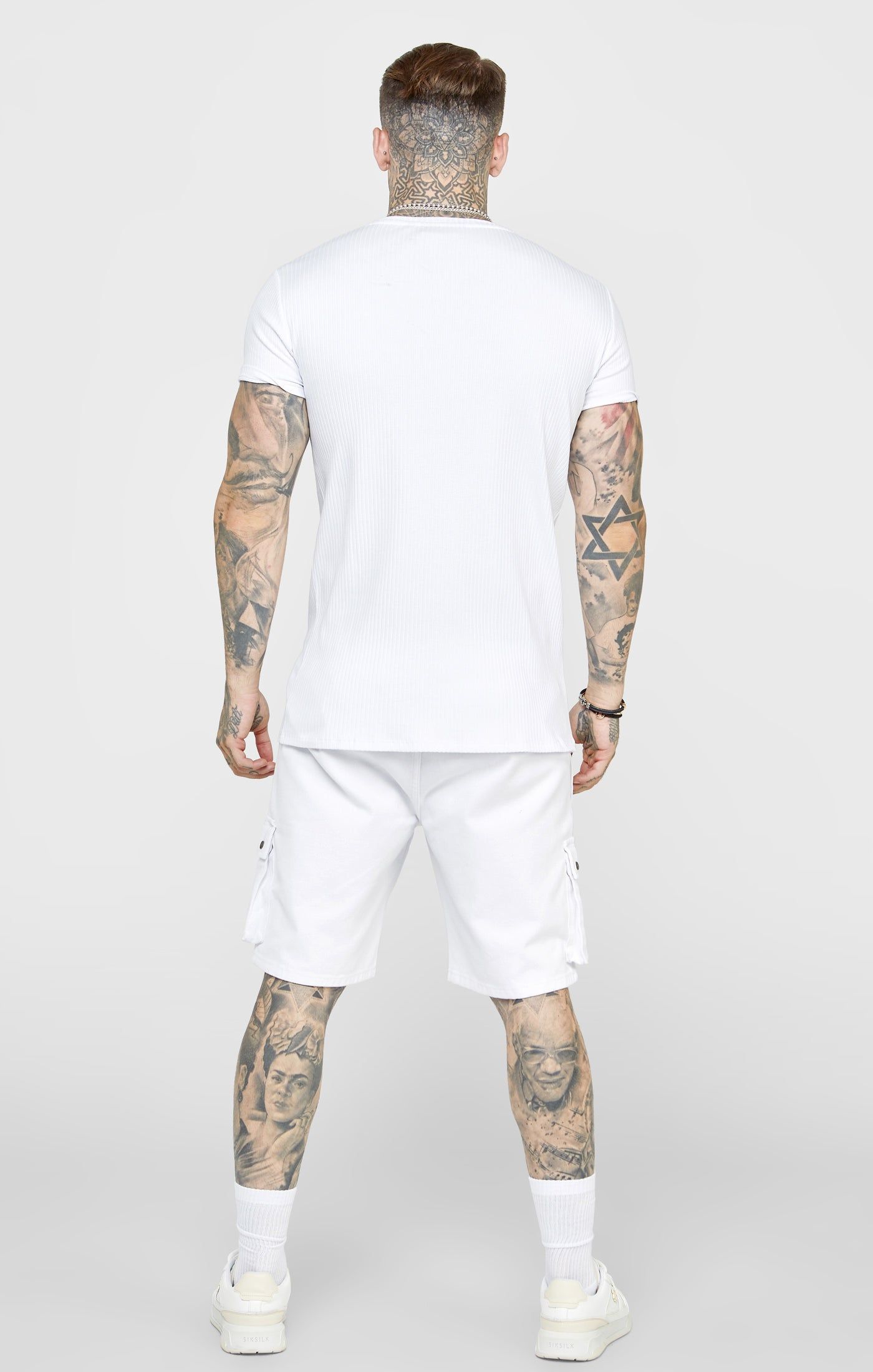 White Rib Knit T-Shirt sold by Siksilk product image thumbnail 5