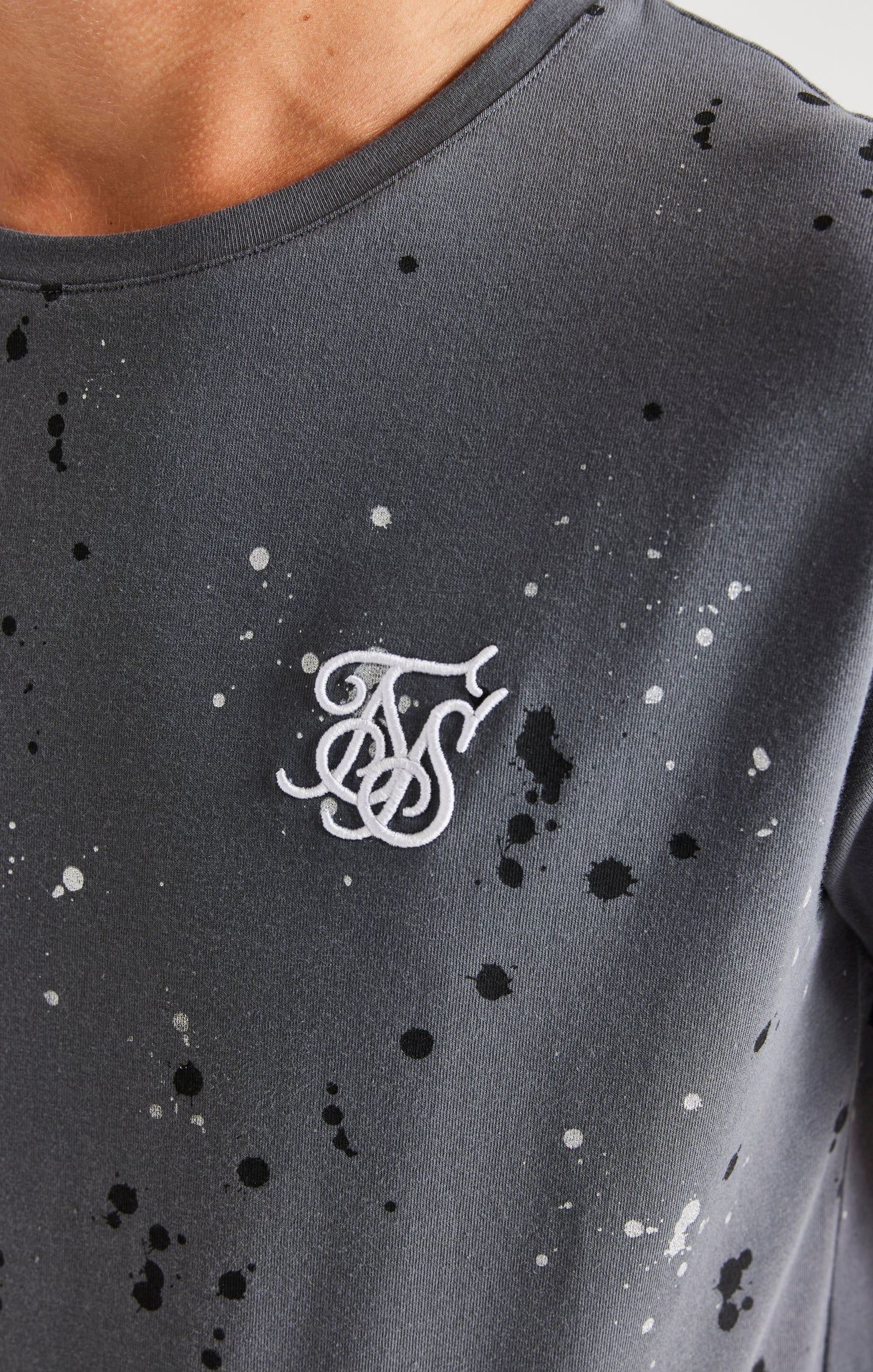 SikSilk Paint Splatter Tee - Grey sold by Siksilk product image thumbnail 2