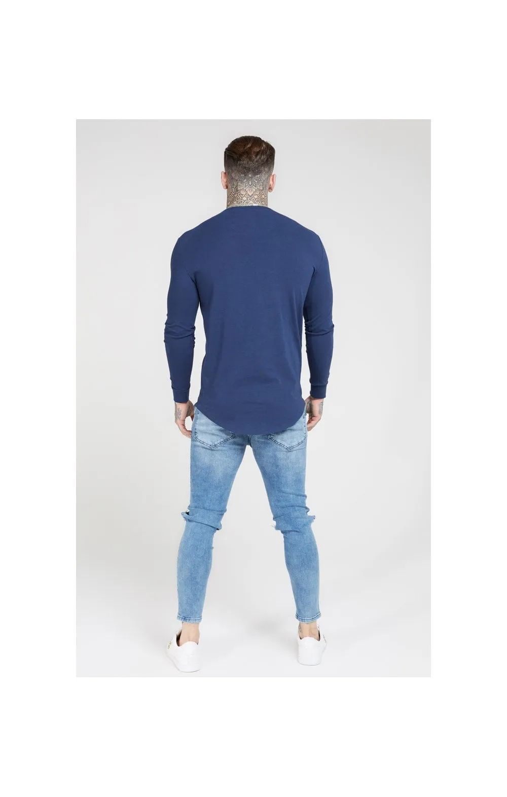 SikSilk L/S Core Gym Tee – Navy sold by Siksilk product image thumbnail 5