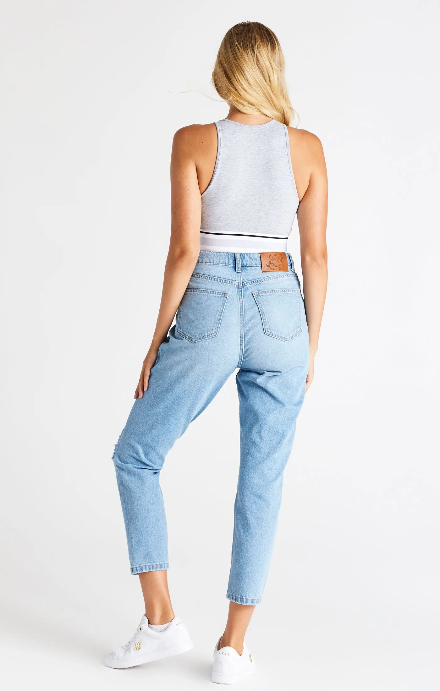 SikSilk Essential Racer Crop - Grey Marl sold by Siksilk product image thumbnail 5