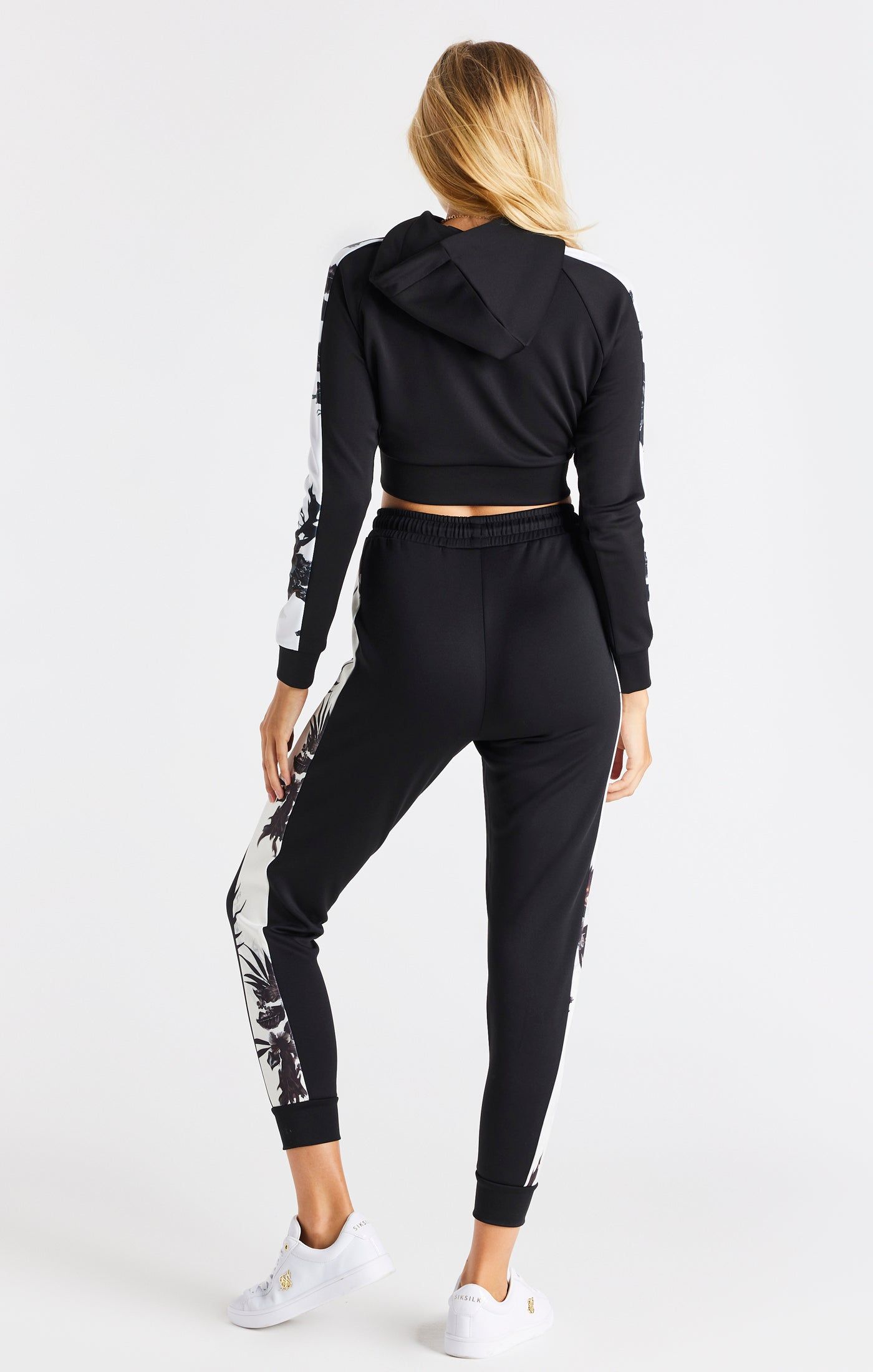 SikSilk Retro Fire Track Pants - Black & Ecru sold by Siksilk product image thumbnail 6