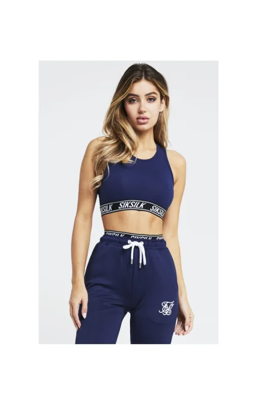 SikSilk Elastic Racerback Bralette - Dark Blue sold by Siksilk