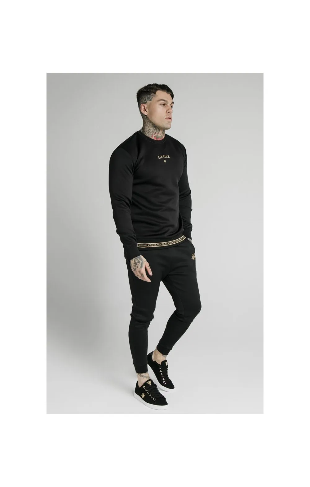 SikSilk Element Crew Sweat - Black & Gold sold by Siksilk product image thumbnail 4