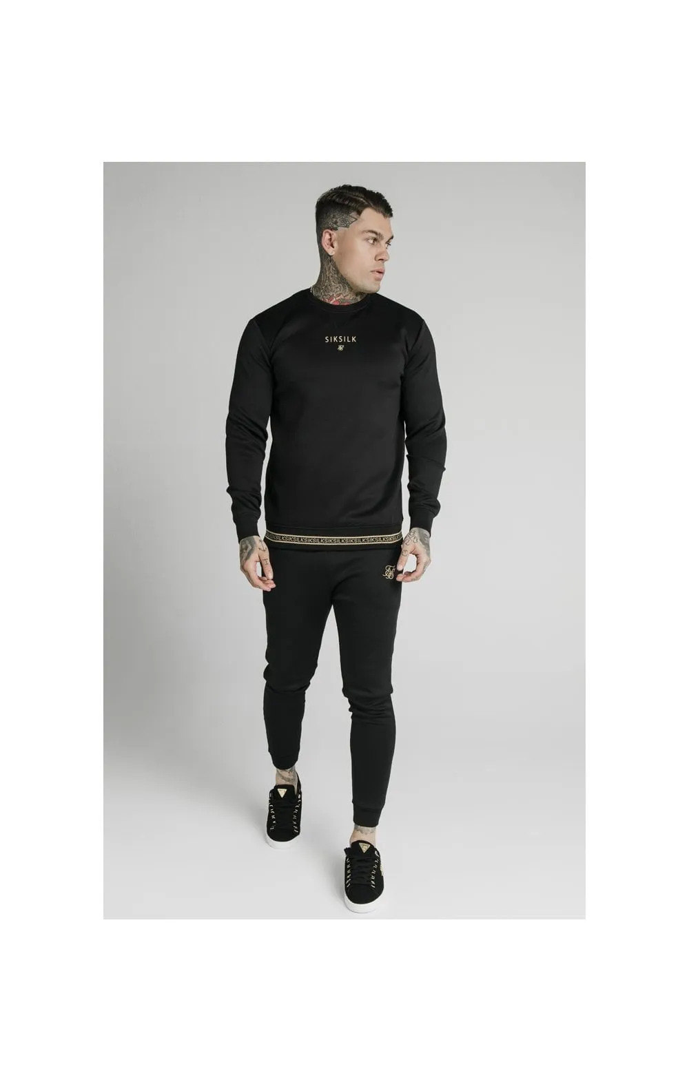 SikSilk Element Crew Sweat - Black & Gold sold by Siksilk product image thumbnail 5