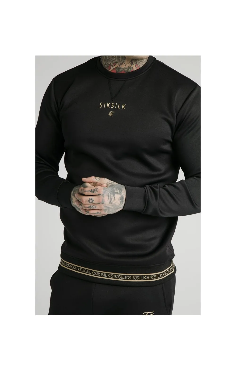 SikSilk Element Crew Sweat - Black & Gold sold by Siksilk product image thumbnail 2