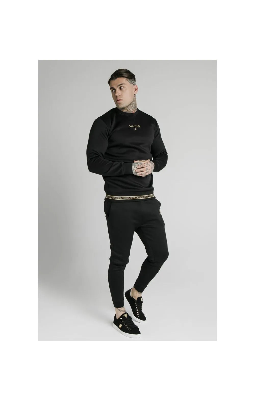 SikSilk Element Crew Sweat - Black & Gold sold by Siksilk product image thumbnail 3