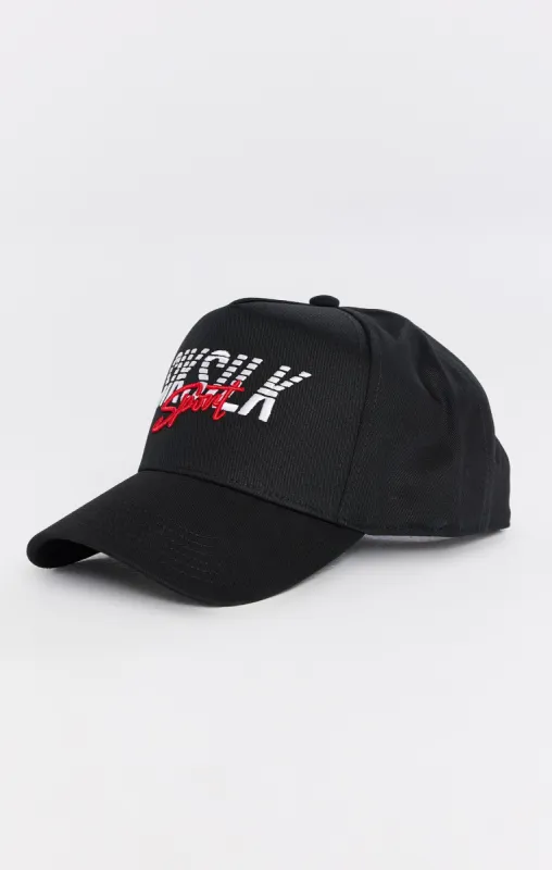 Black Sports Trucker Cap sold by Siksilk