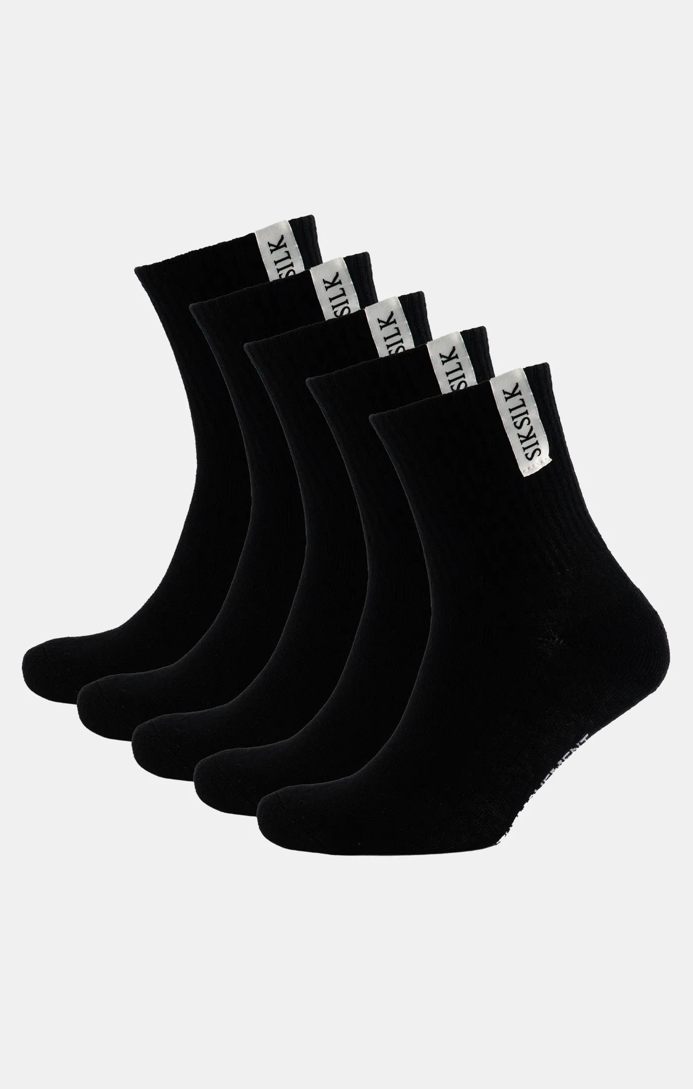 Black Pack Of 5 Socks sold by Siksilk product image thumbnail 4