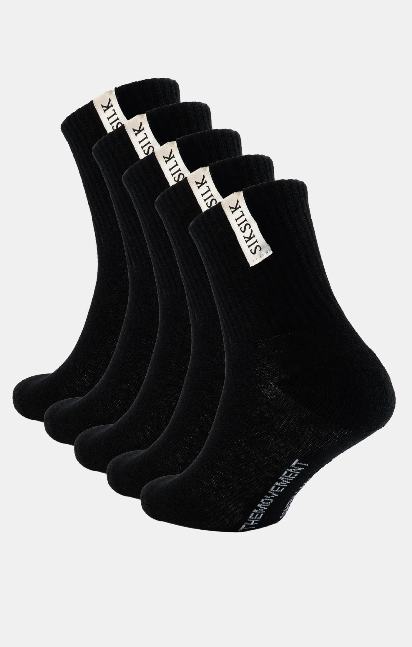 Black Pack Of 5 Socks sold by Siksilk product image thumbnail 2