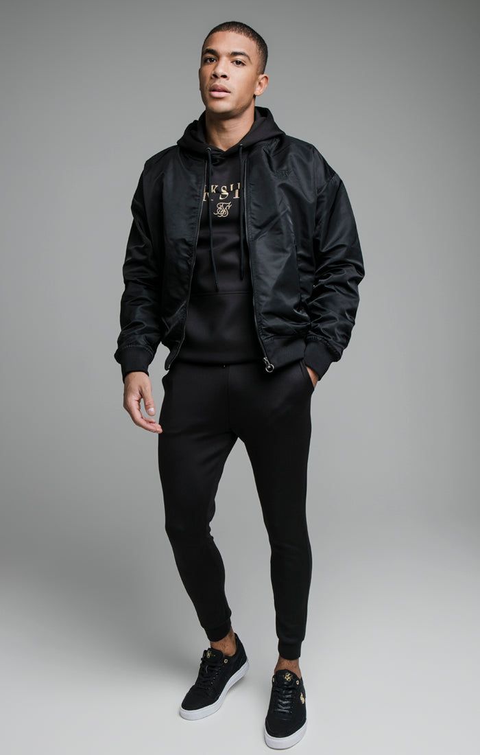 Black Bomber Jacket sold by Siksilk product image thumbnail 3