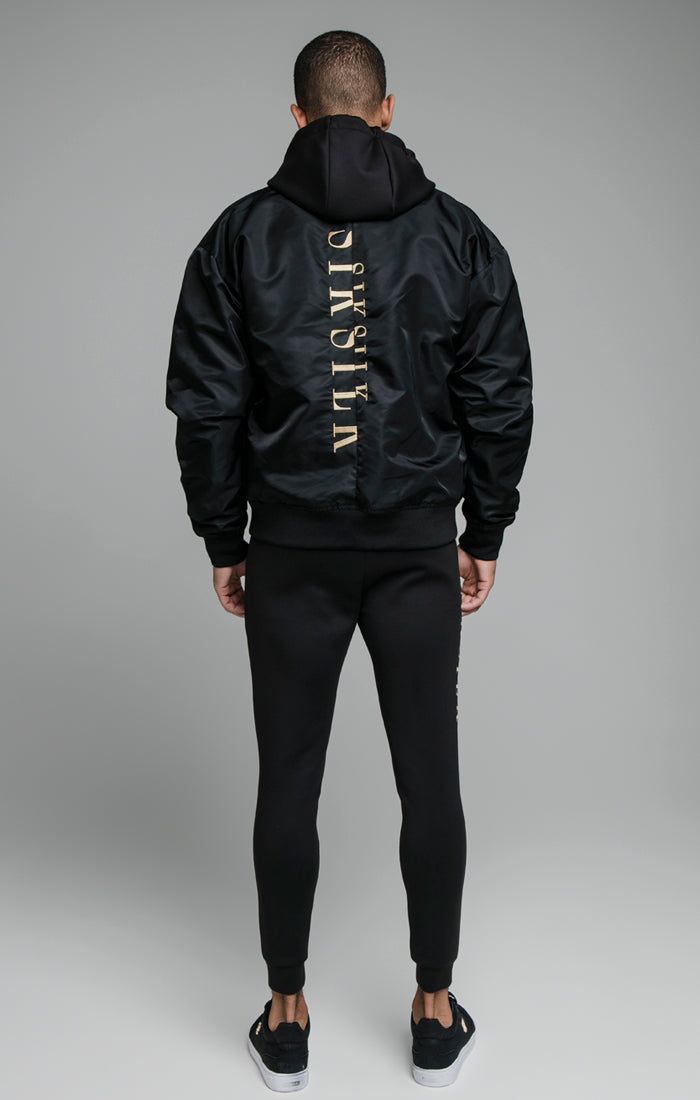 Black Bomber Jacket sold by Siksilk product image thumbnail 7