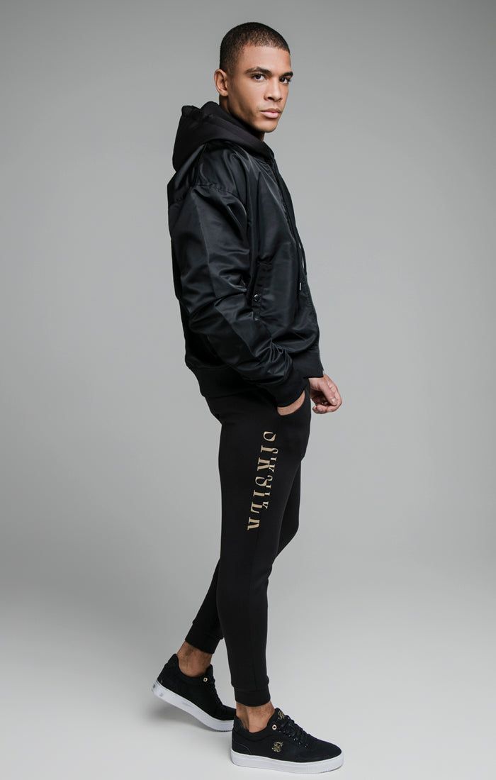 Black Bomber Jacket sold by Siksilk product image thumbnail 5