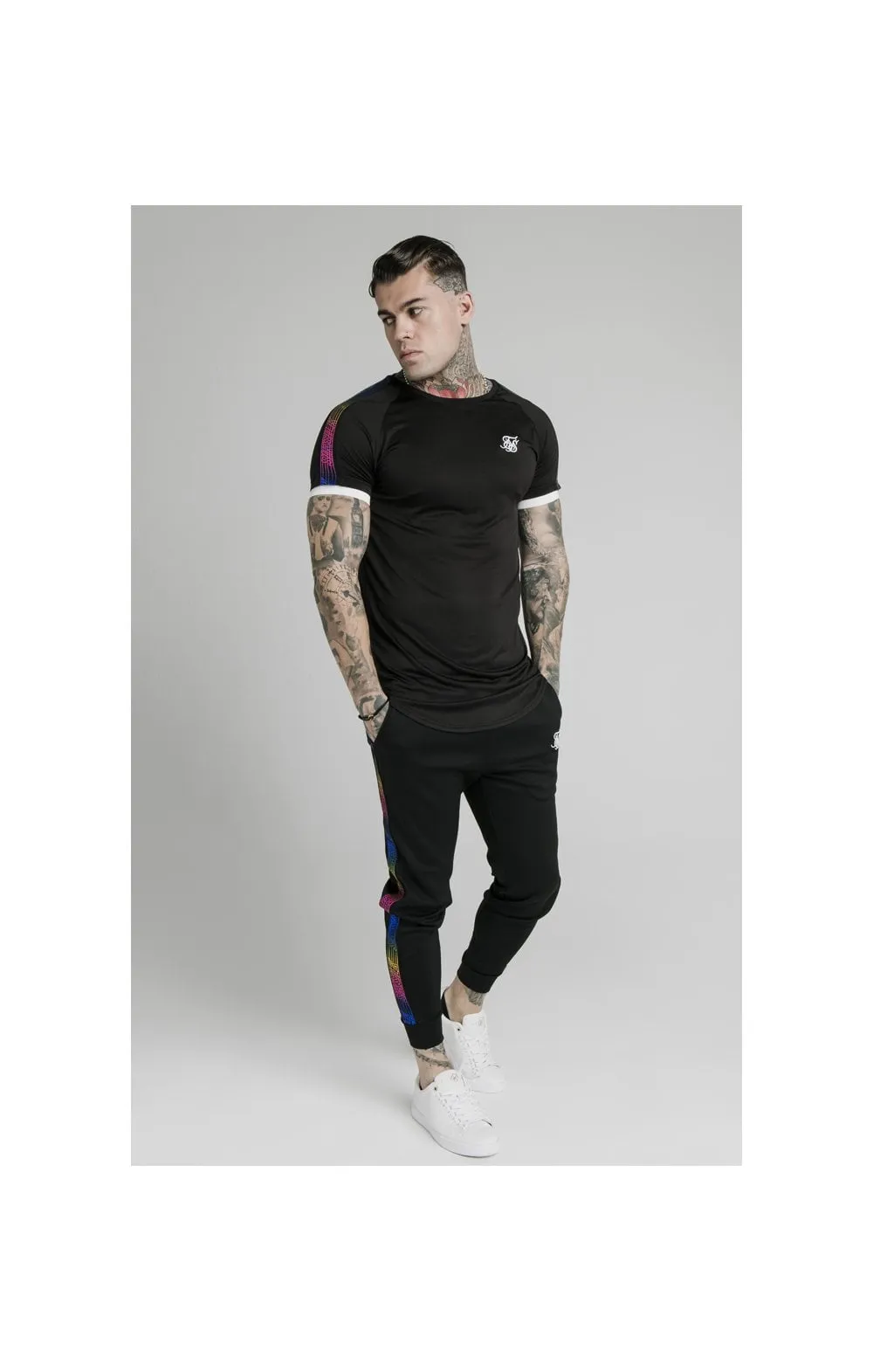 SikSilk S/S Fade Runner Tech Tee - Black sold by Siksilk