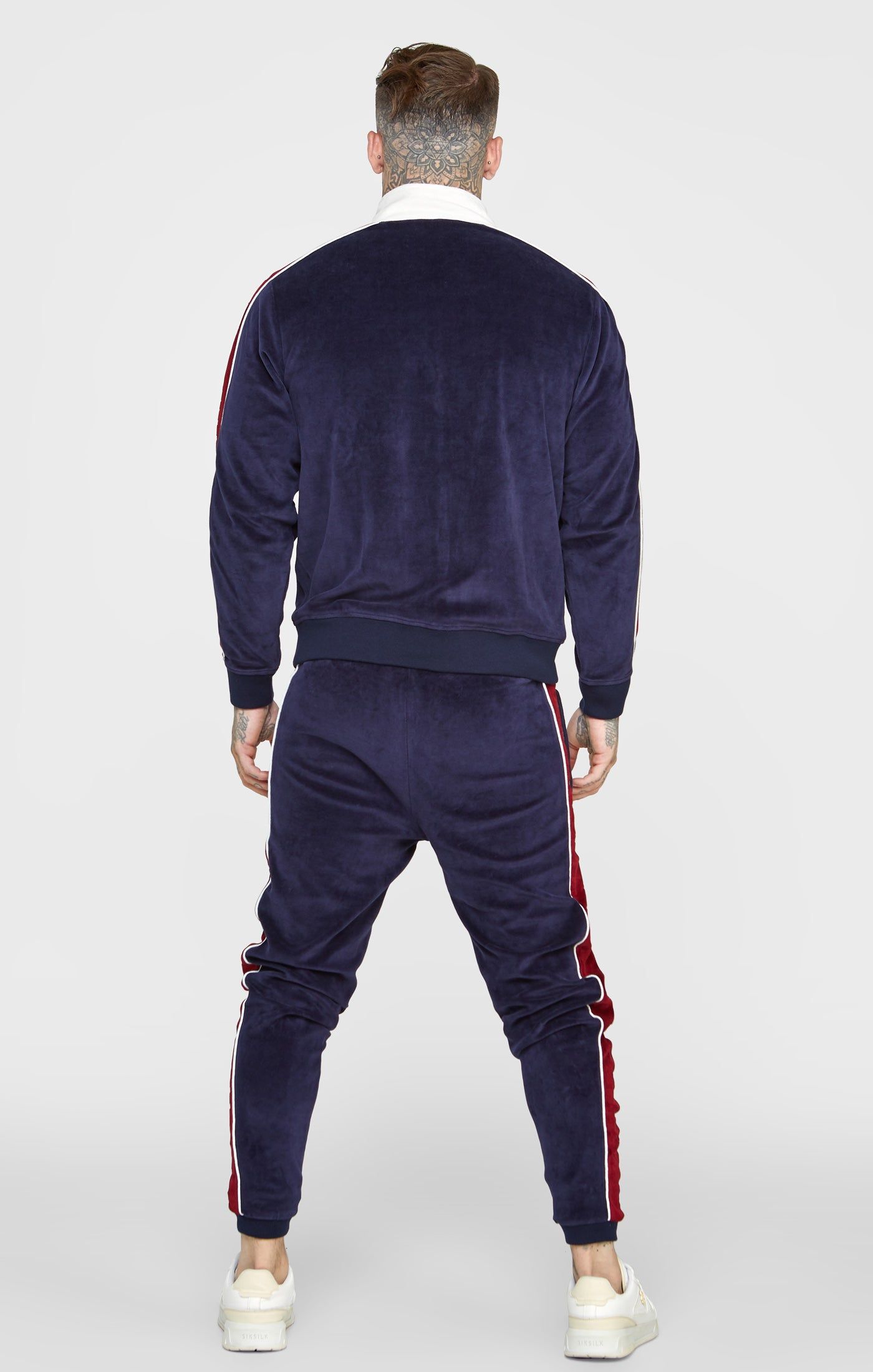 Navy Velour Track Jacket sold by Siksilk product image thumbnail 5