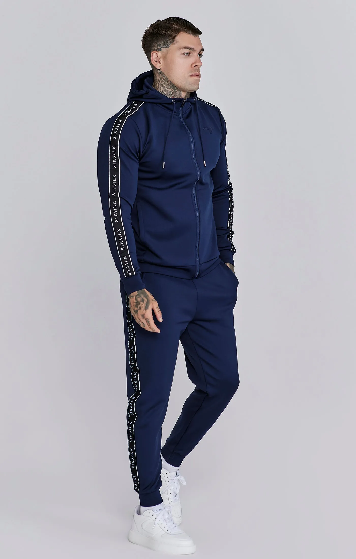 Navy Hoodie and Joggers Set sold by Siksilk
