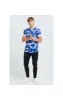 Illusive London Tie Dye Print Tech Tee - Blue & White sold by Siksilk