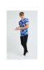 Illusive London Tie Dye Print Tech Tee - Blue & White sold by Siksilk