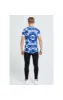 Illusive London Tie Dye Print Tech Tee - Blue & White sold by Siksilk