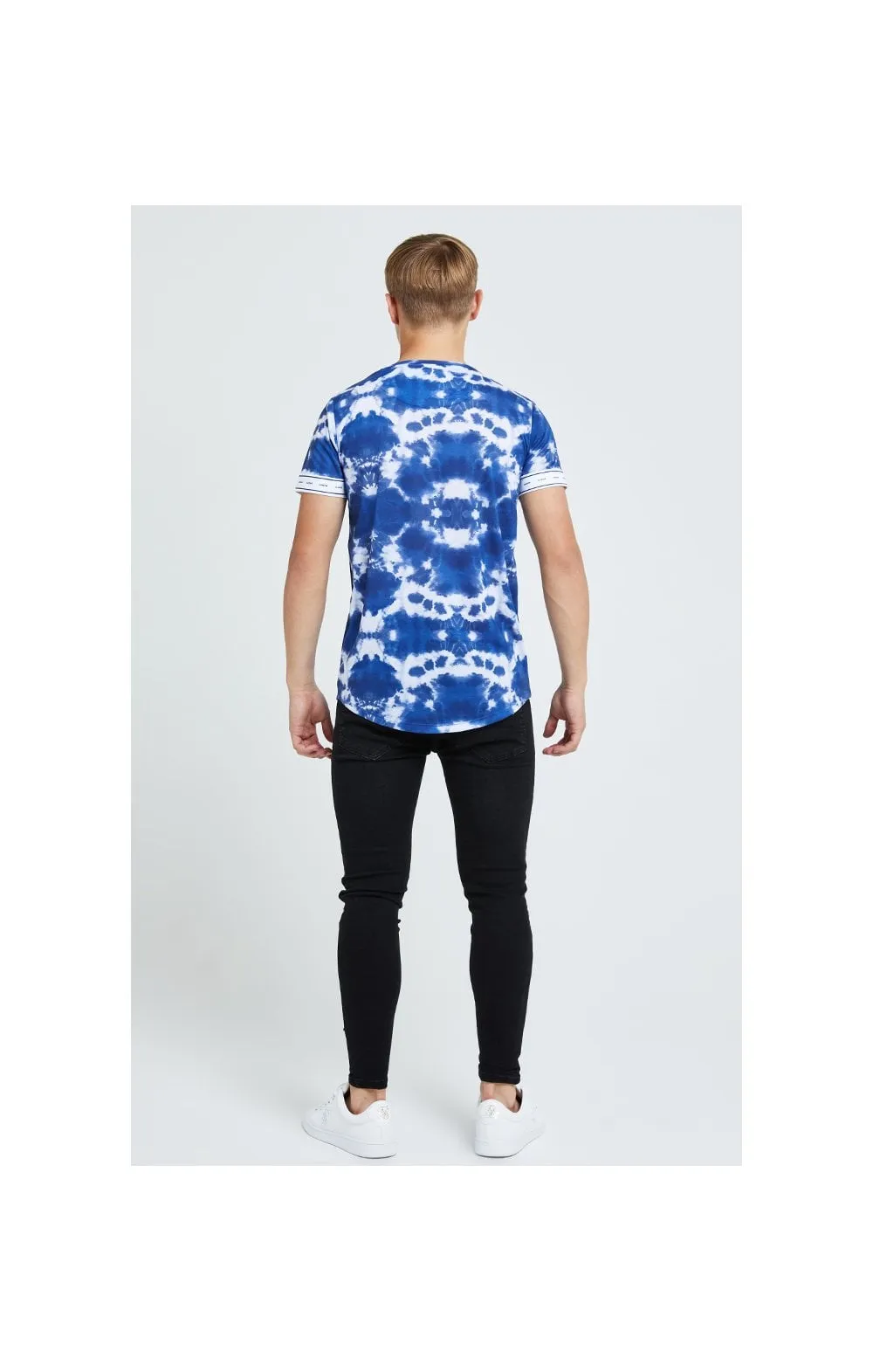 Illusive London Tie Dye Print Tech Tee - Blue & White sold by Siksilk product image thumbnail 5
