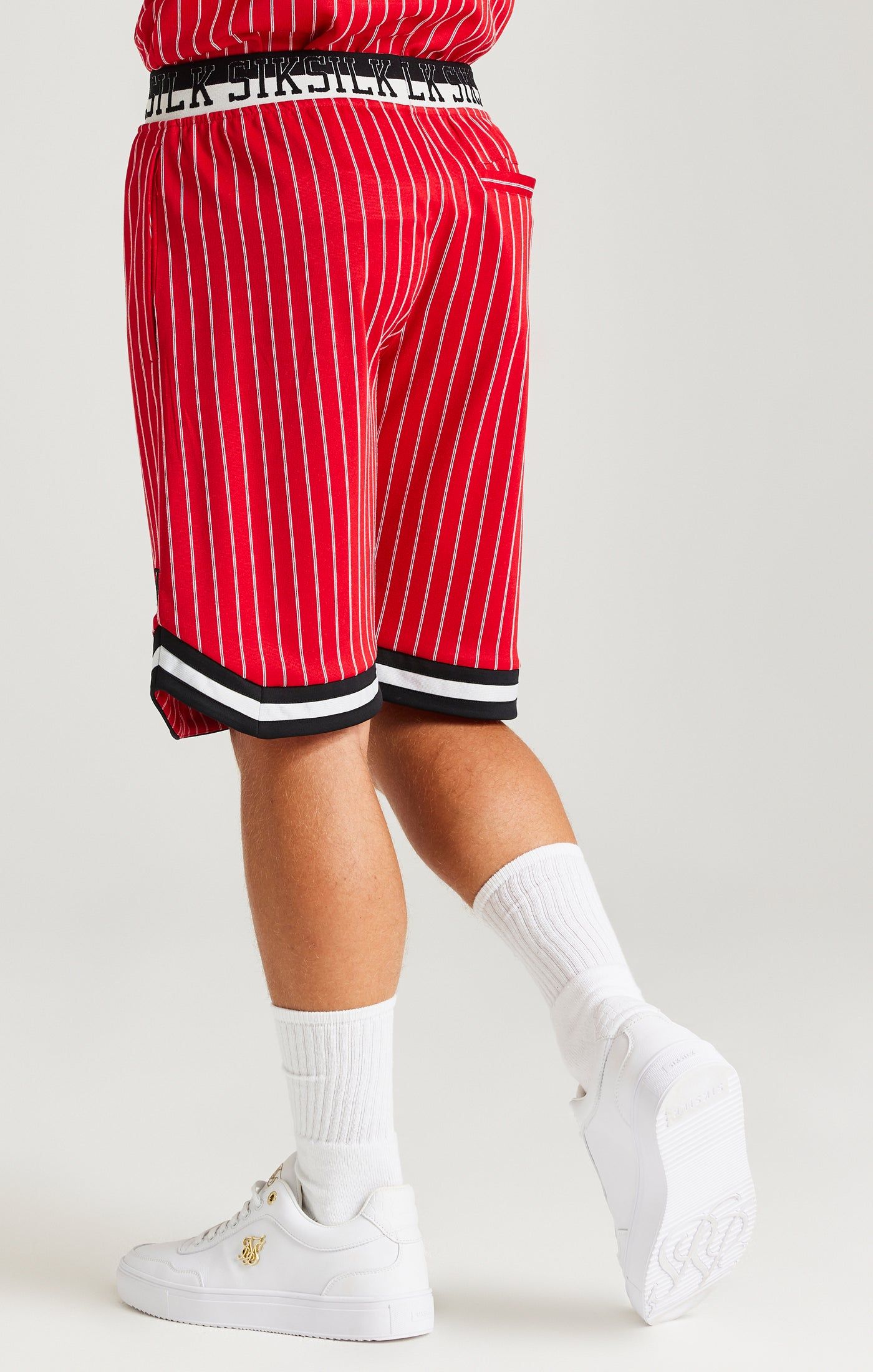 SikSilk Retro Classic Basketball Shorts - Red sold by Siksilk product image thumbnail 4